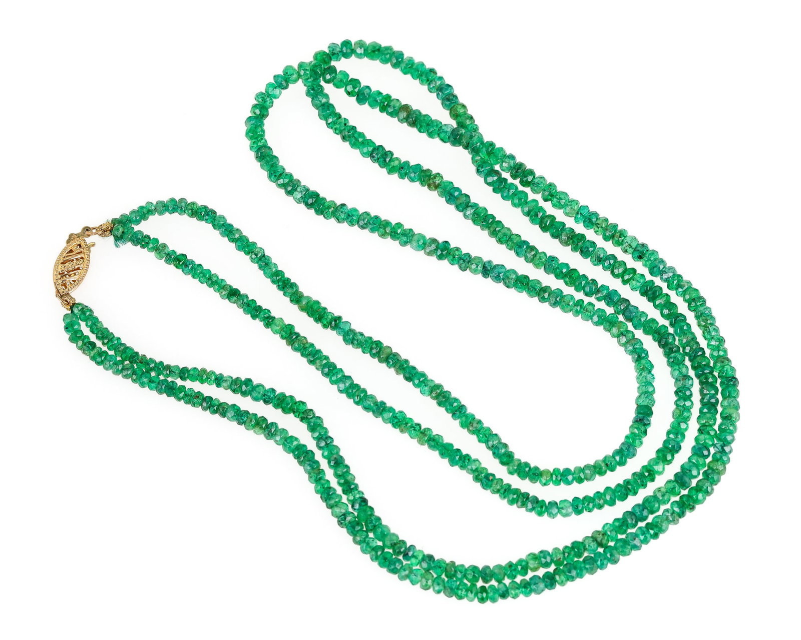 2 Emerald Bead Necklaces - 4