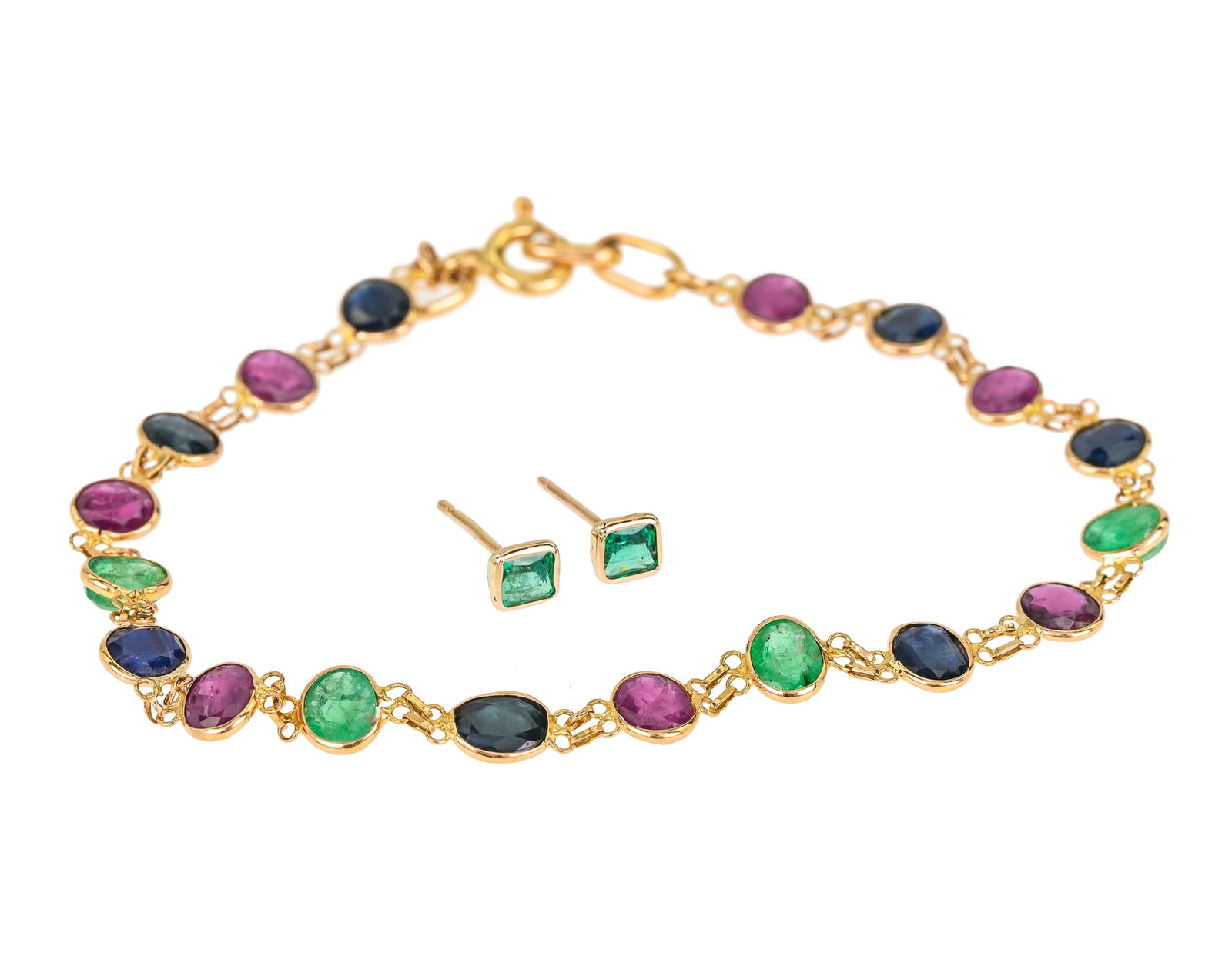 14k, Emerald, Sapphire, & Ruby 3 Piece Set (1 of 5)