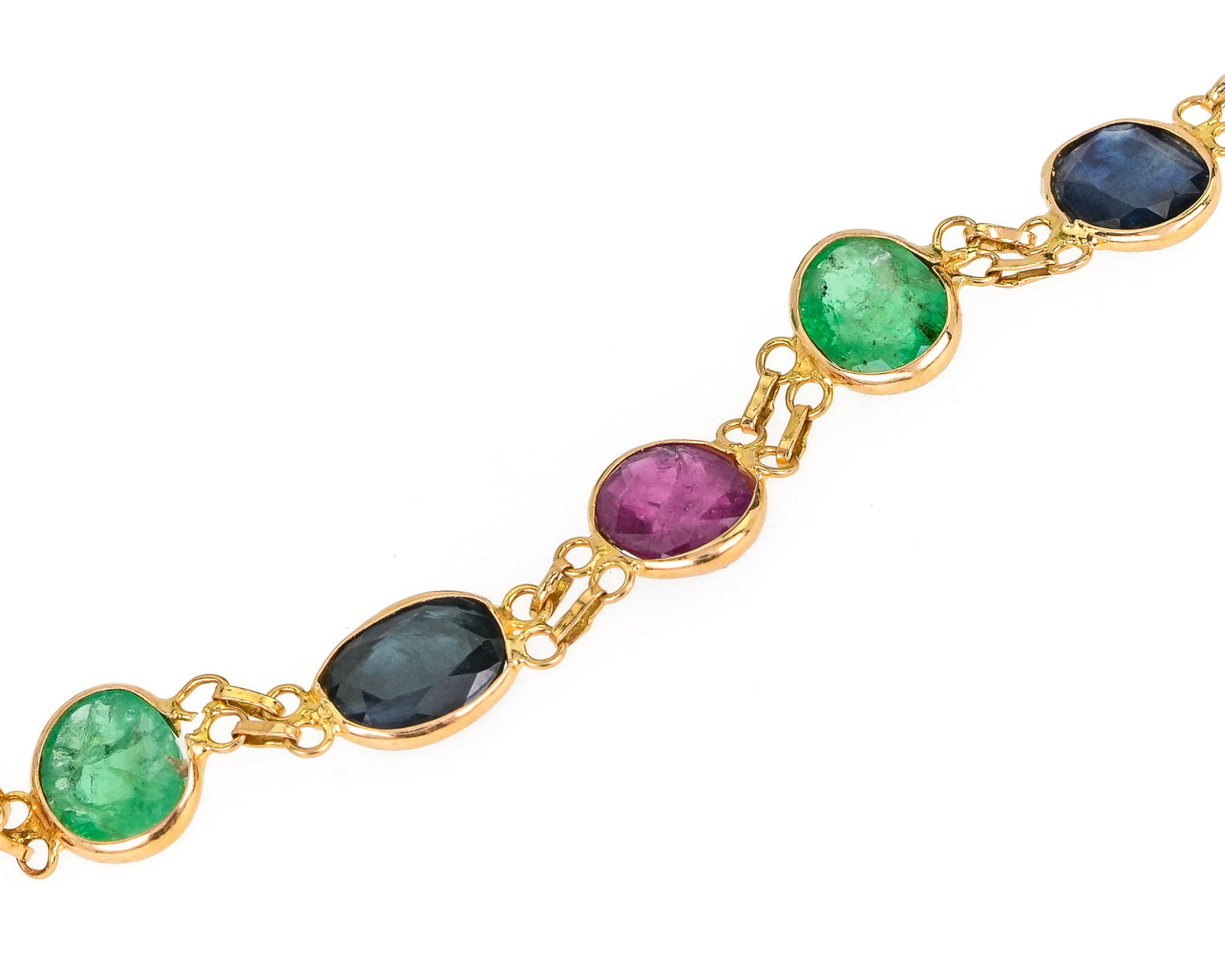 14k, Emerald, Sapphire, & Ruby 3 Piece Set - 3