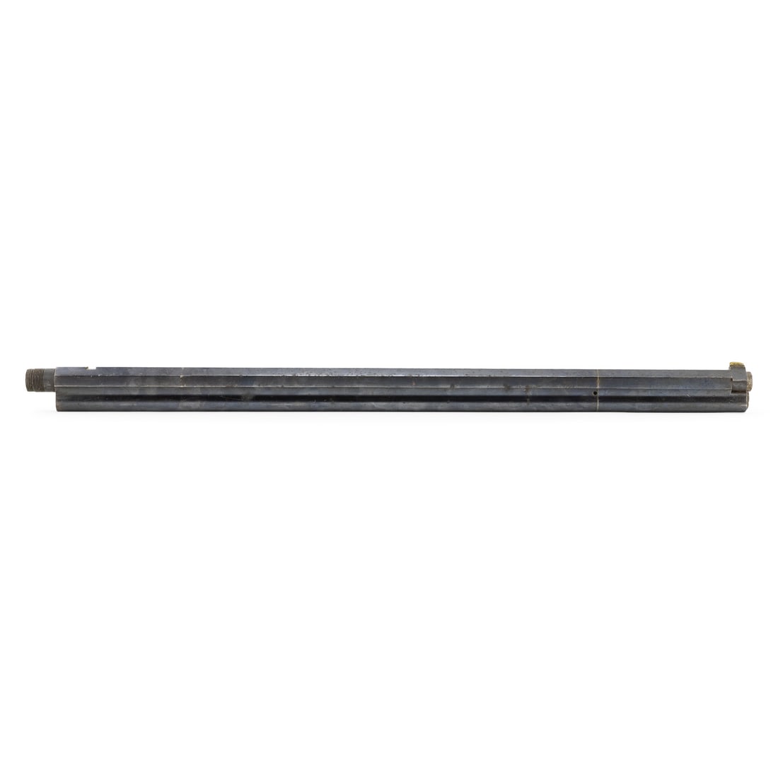 Henry Rifle Barrel: A Henry Rifle 1860 New Haven Arms rifle barrel. Original blueing, some oxidation spotting, 24 3/8" long with screw section. Has front sight, missing rear.