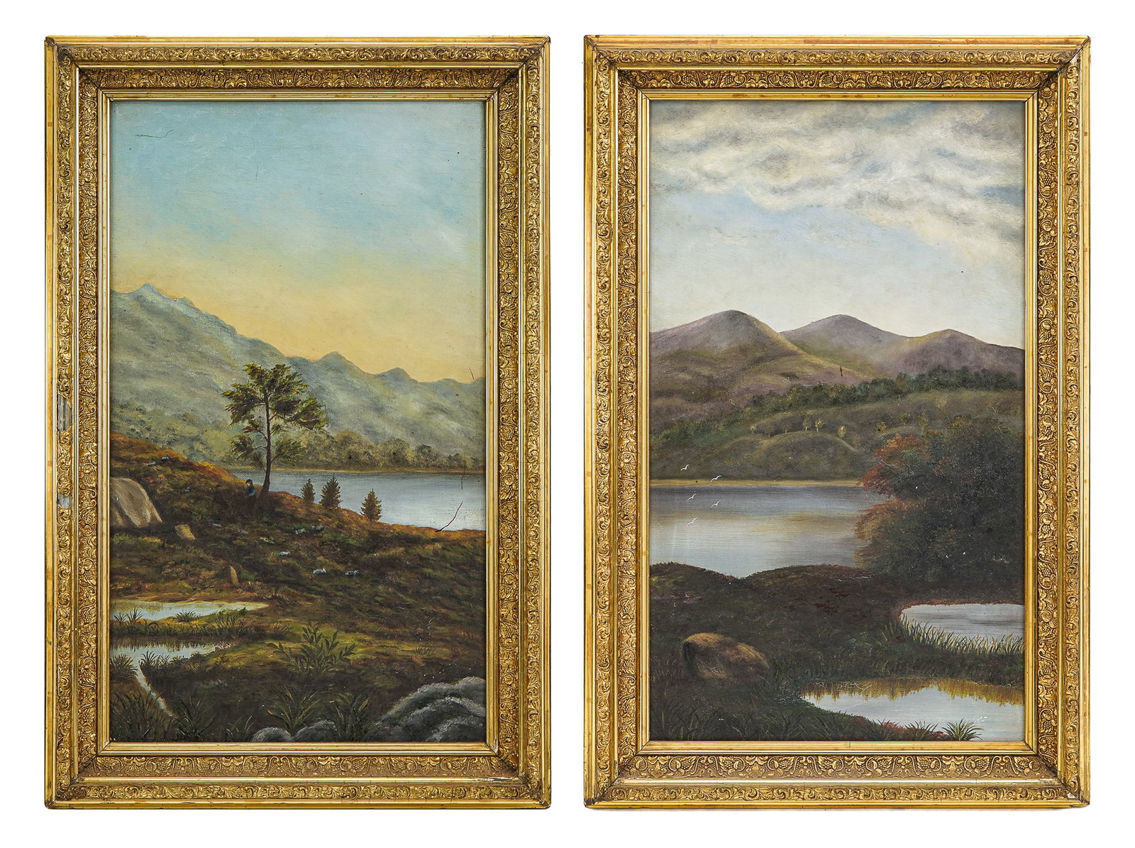19th c Hudson River School Diptych (1 of 7)