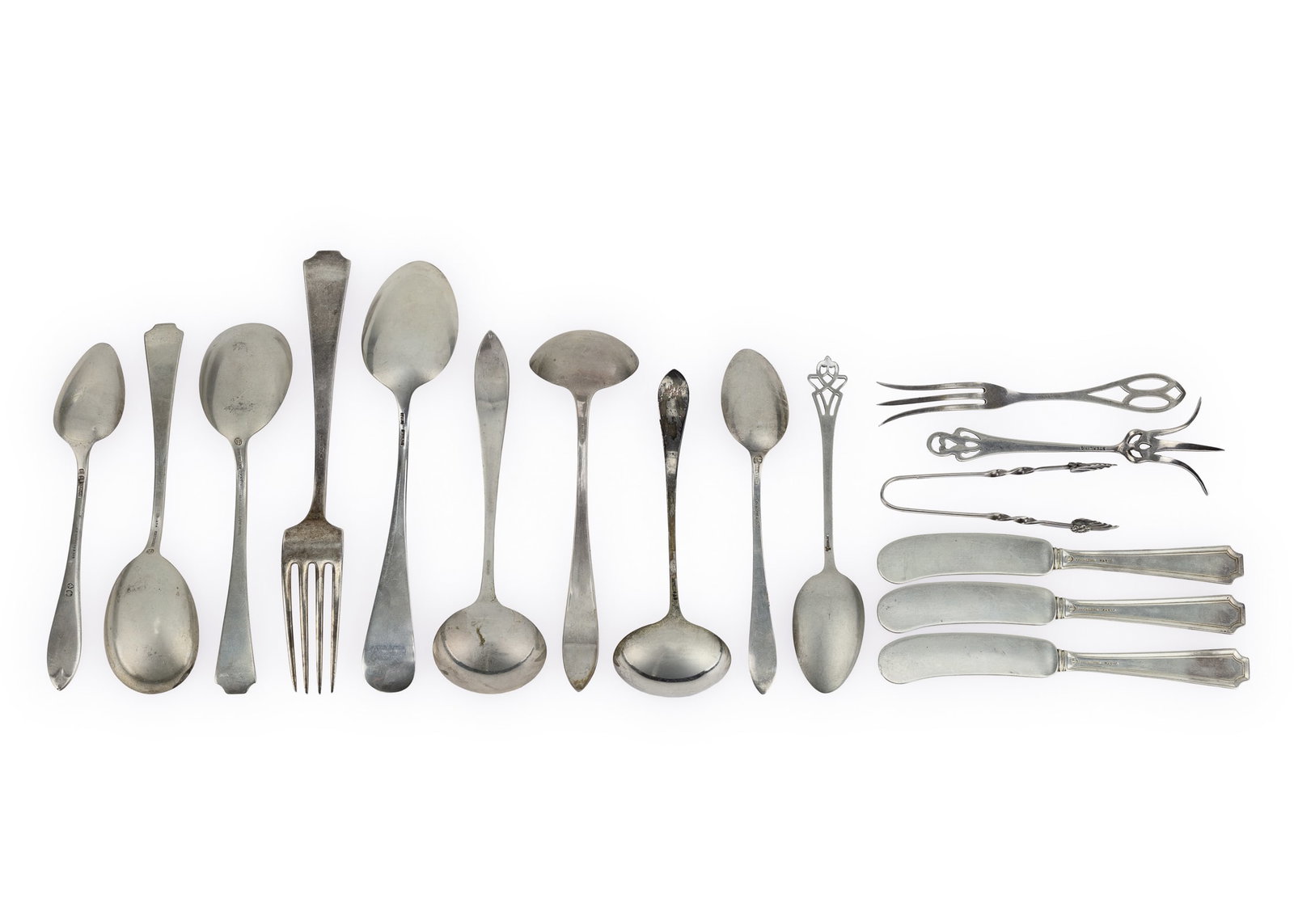 15 pcs. Neoclassical Sterling Flatware - 2