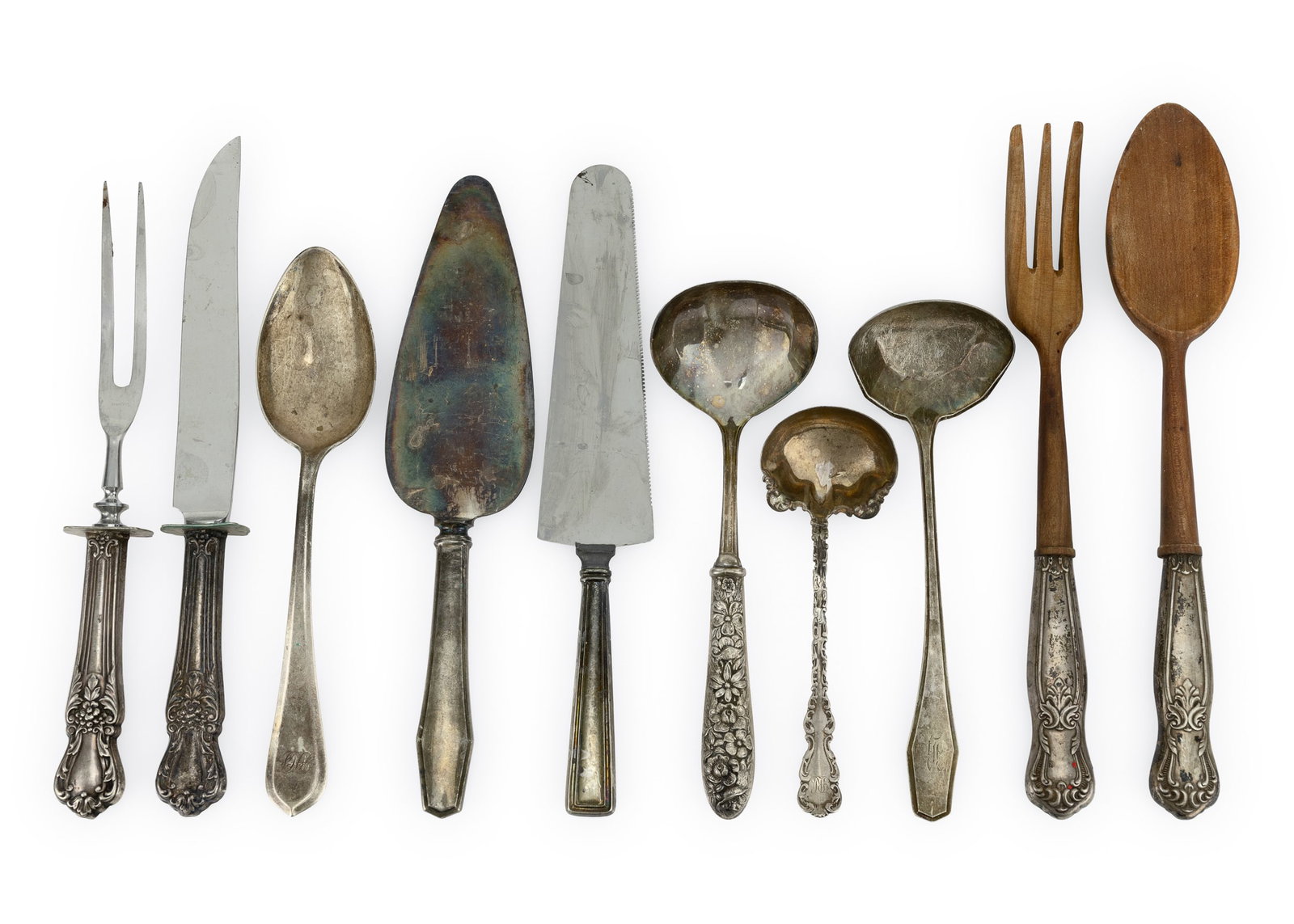 10 Sterling and Sterling Handled Serving Items (1 of 6)