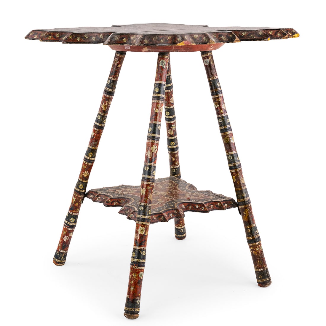 19th c Indo-Persian Floral Side Table (1 of 5)