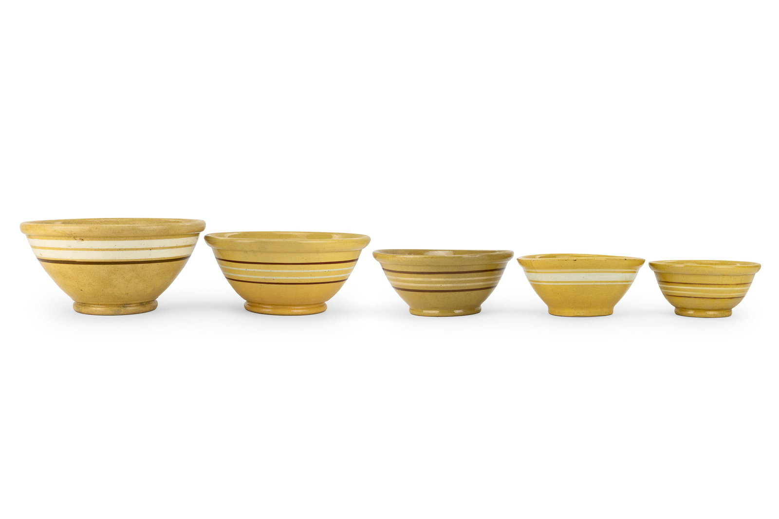 Nest of 5 Yellow Ware Bowls (1 of 5)
