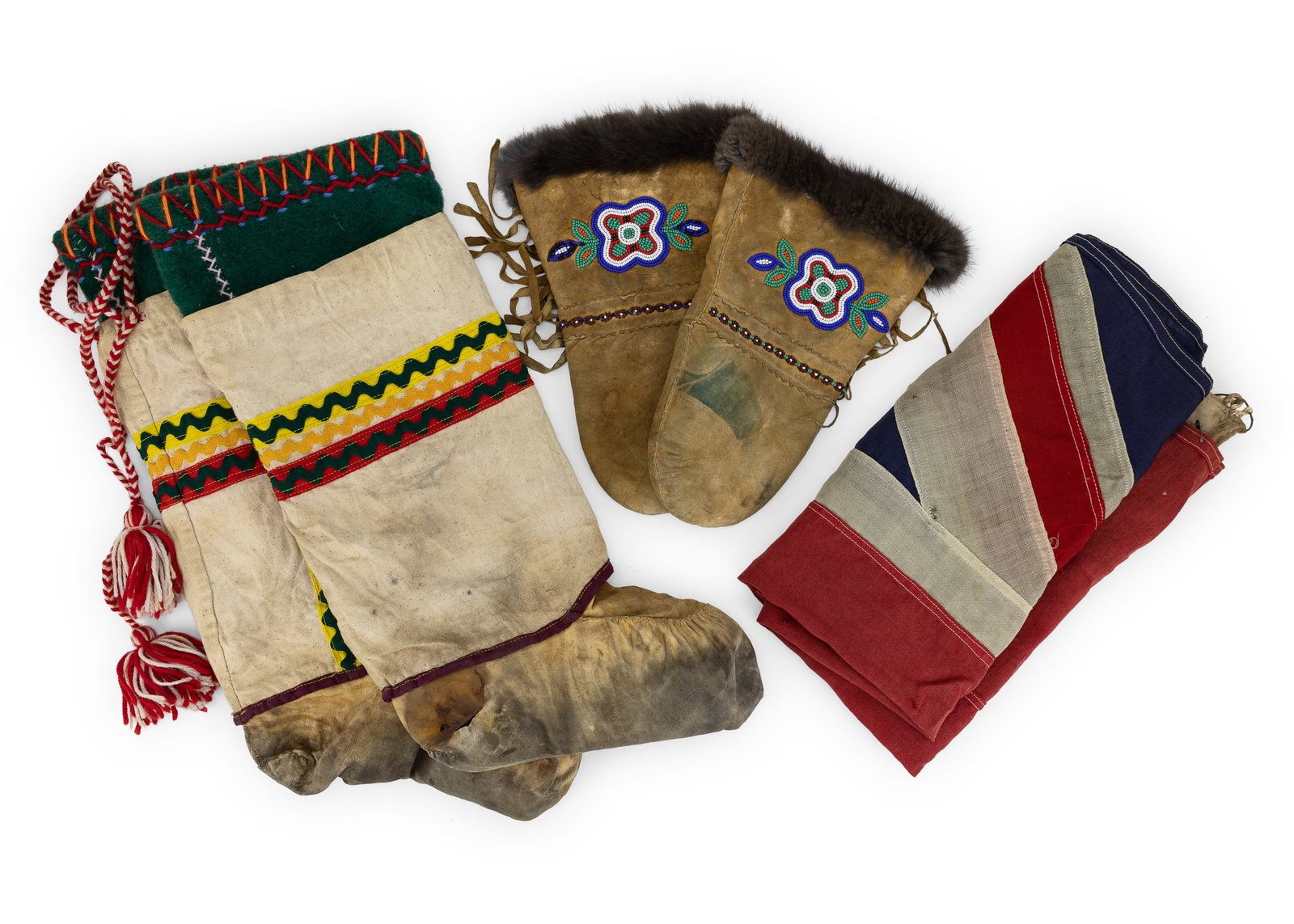 Inuit or Cree Mukluks and Beaded Mittens (1 of 8)