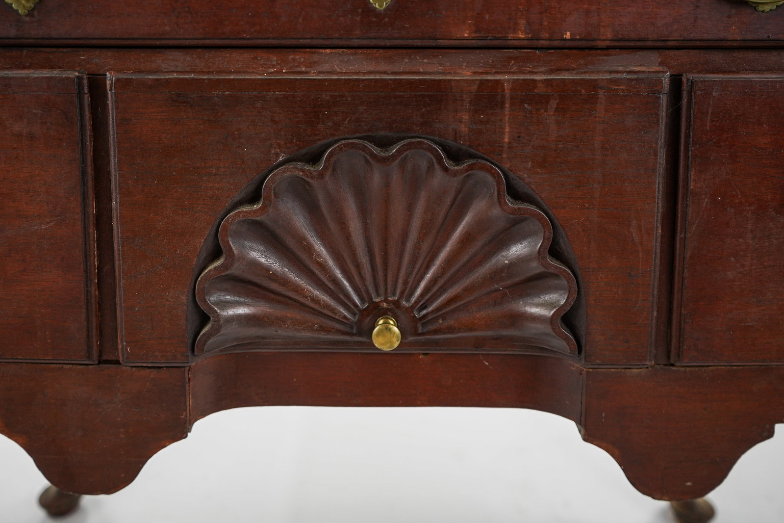 18th c Highboy Base with Carved Shell - 5