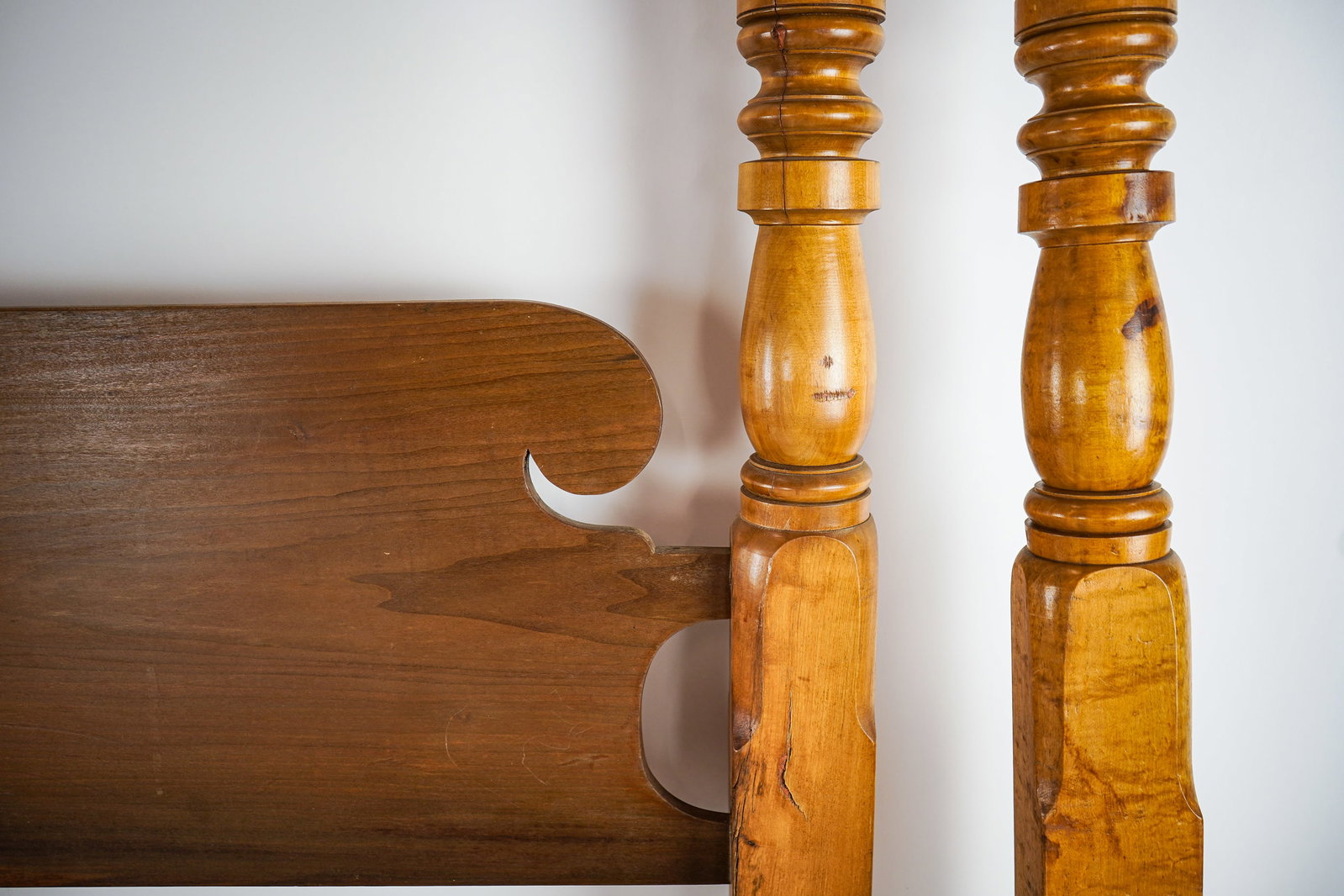 19th c Maple Tall Post Bed - 5