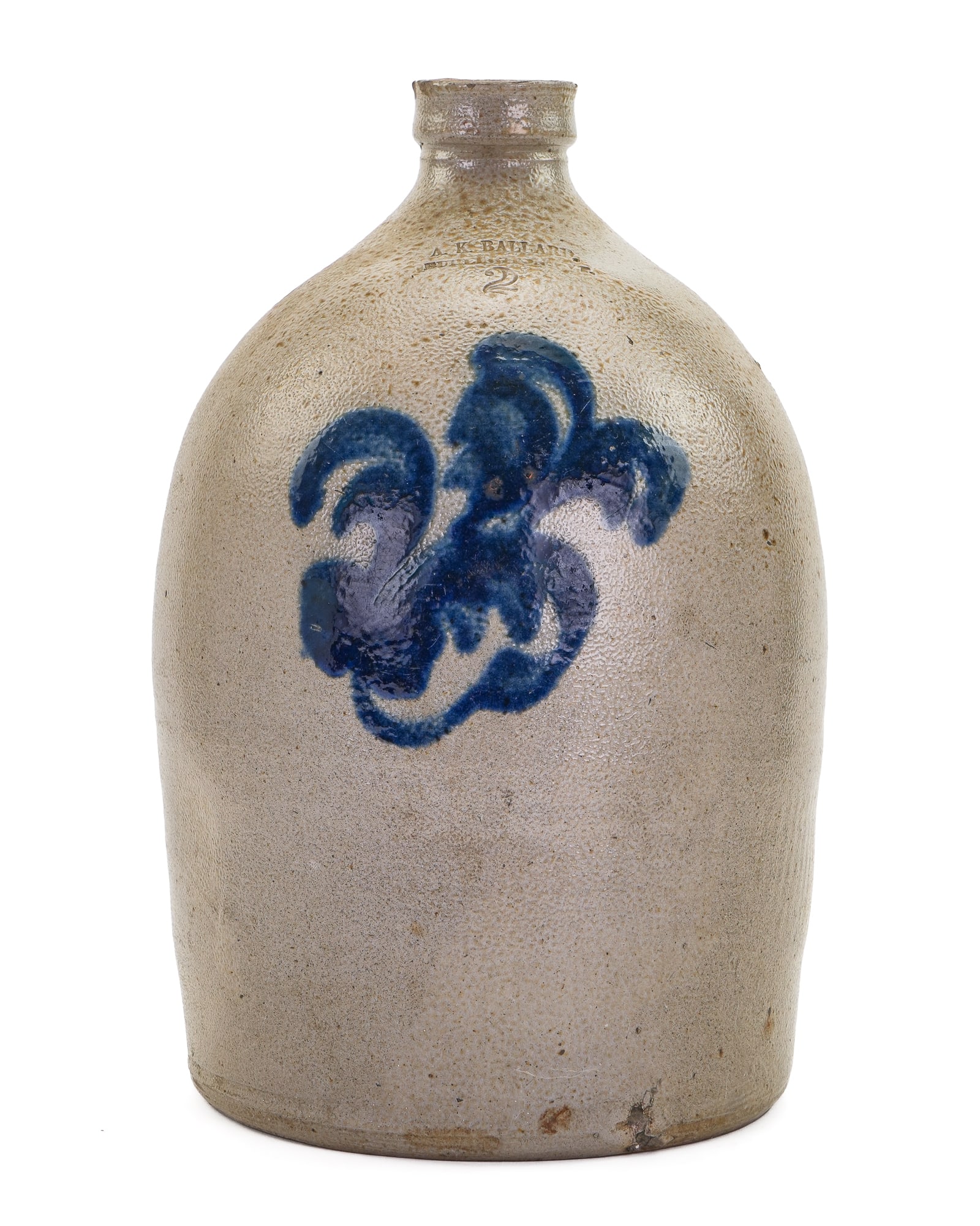 A K Ballard, Burlington Blue Decorated Jug (1 of 1)