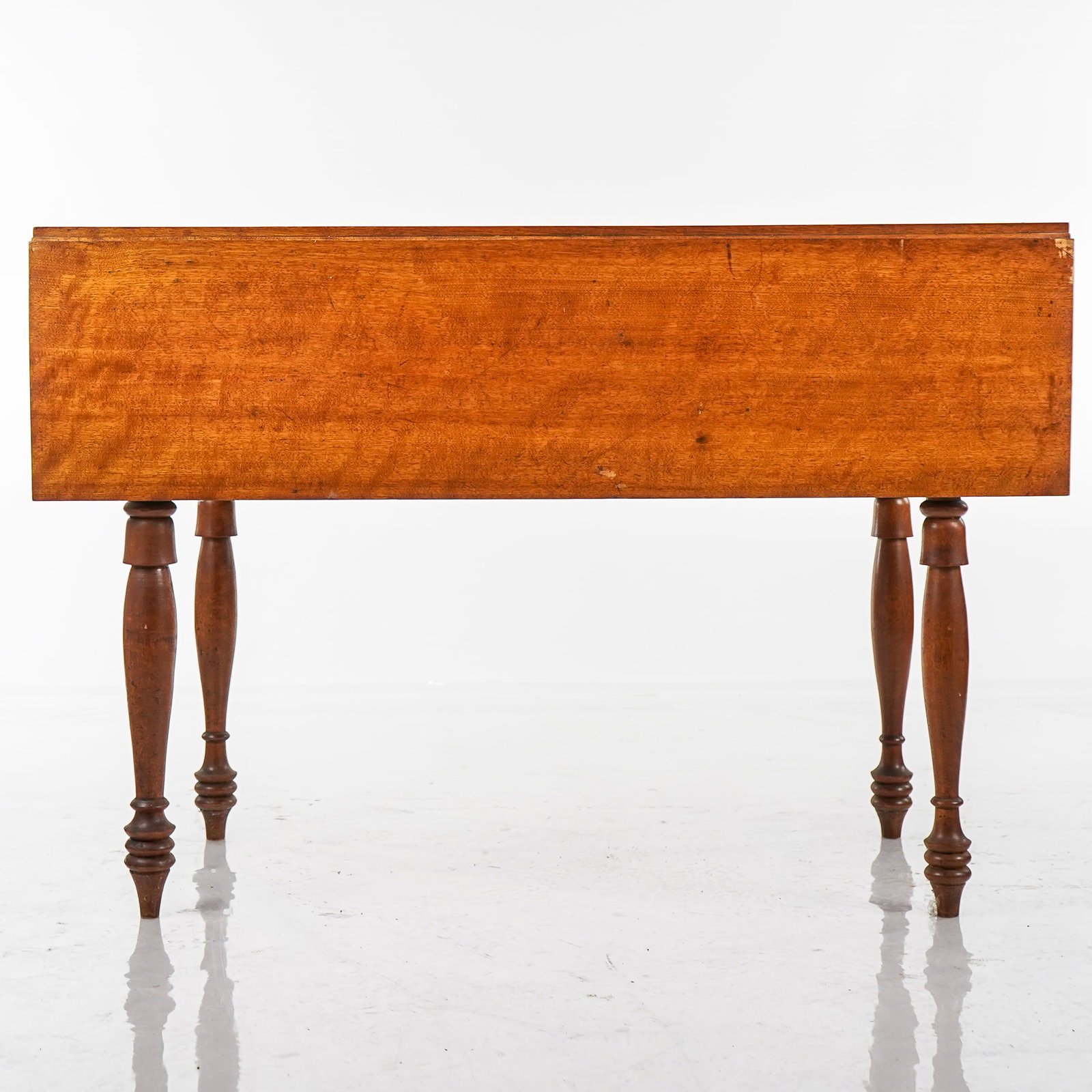 19th c Sheraton Birch Drop Leaf table - 4