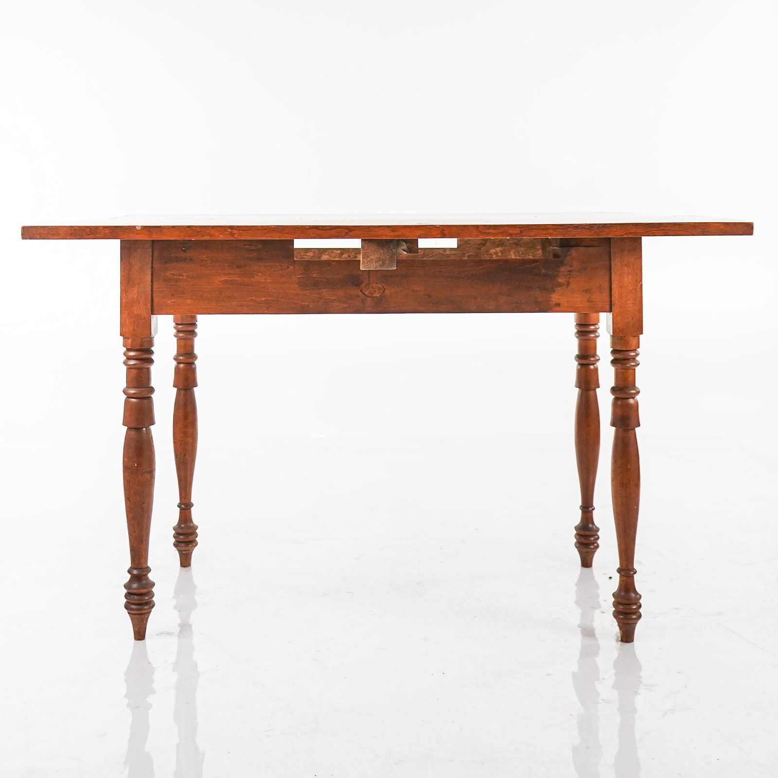19th c Sheraton Birch Drop Leaf table - 8