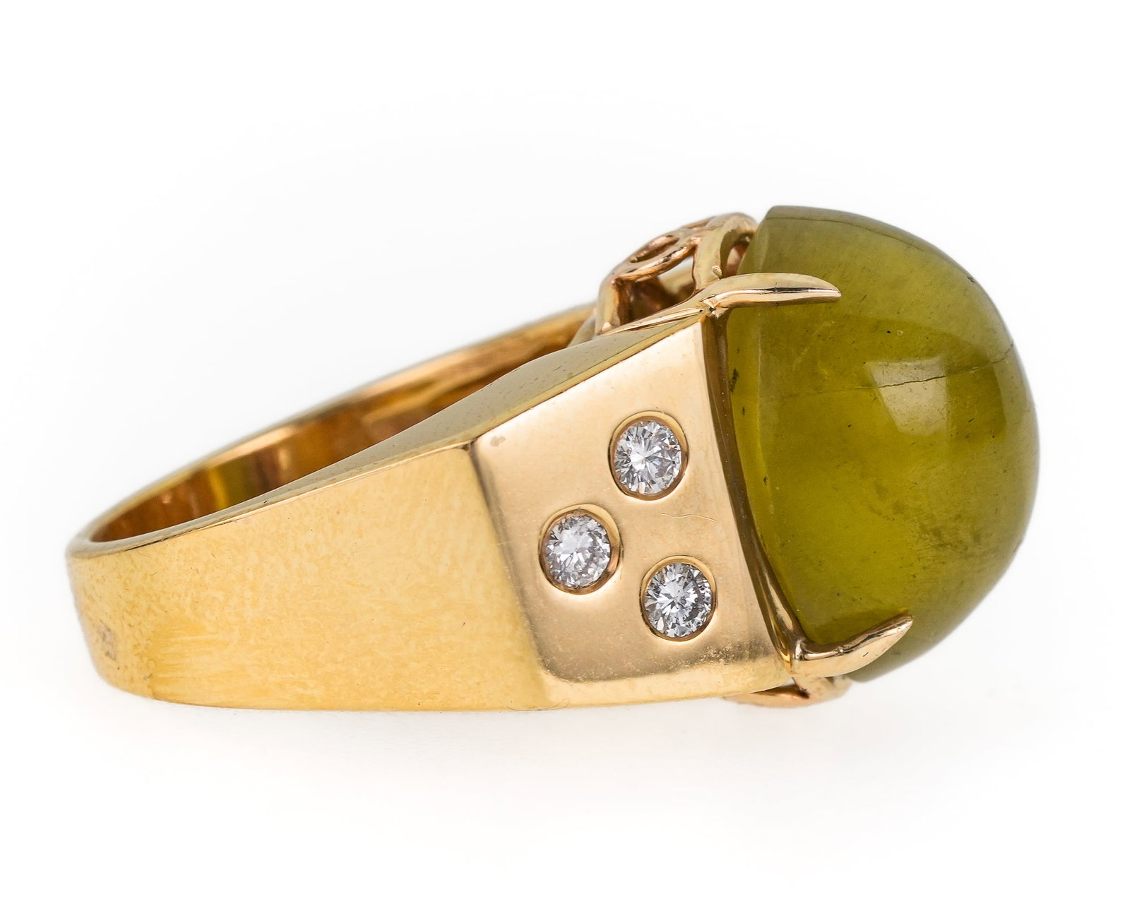 Catseye & Diamond Ring - 4