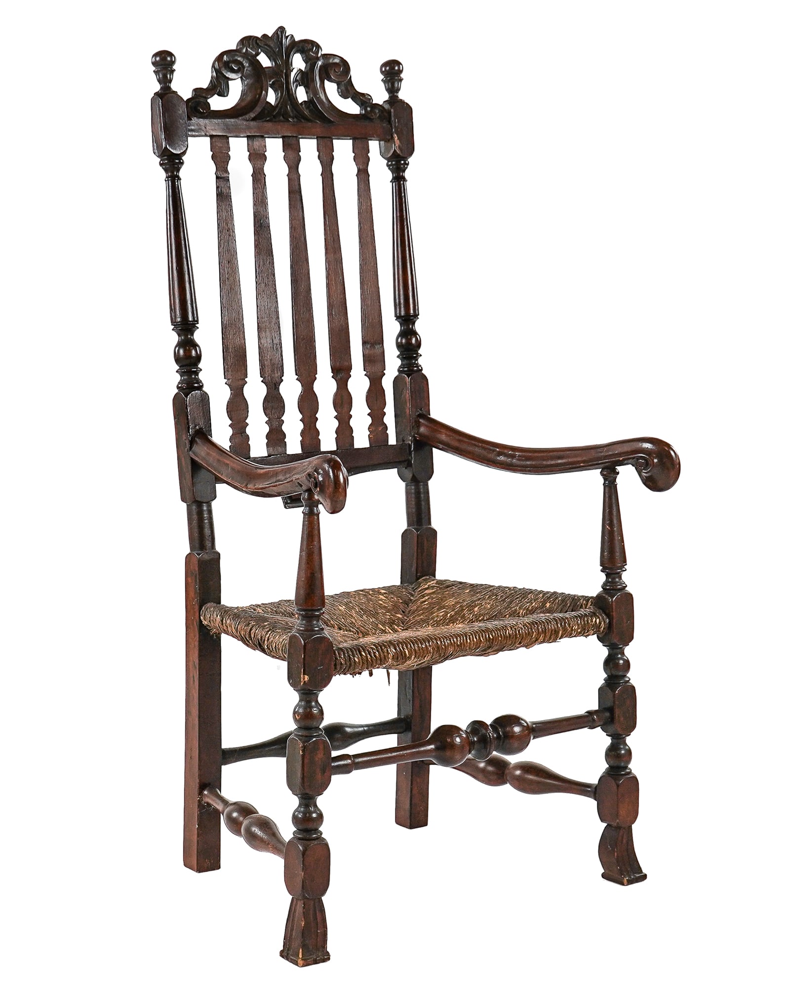 18thc New England Bannister Back Armchair (1 of 3)