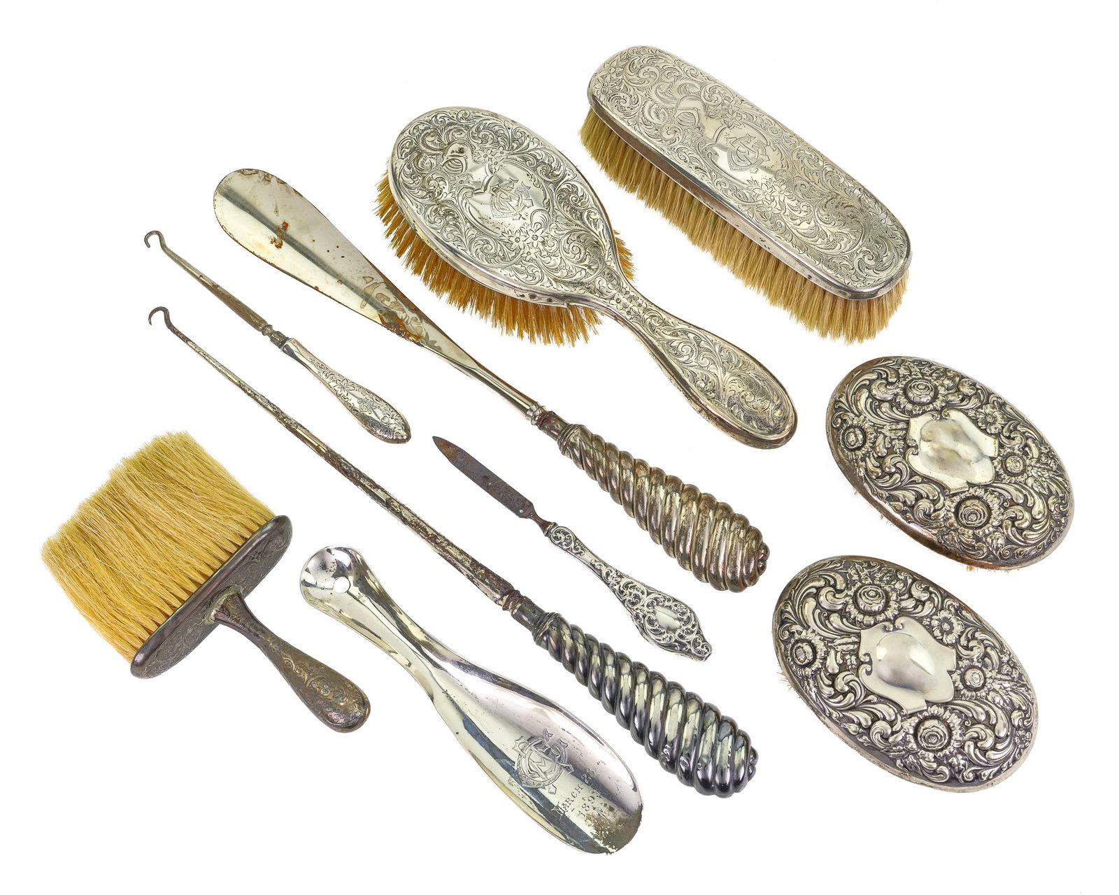 9 Sterling Silver Dresser Vanity Accessories (1 of 1)
