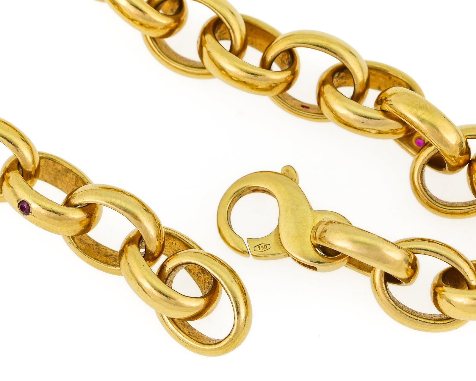 18k & Ruby Link Necklace - 4
