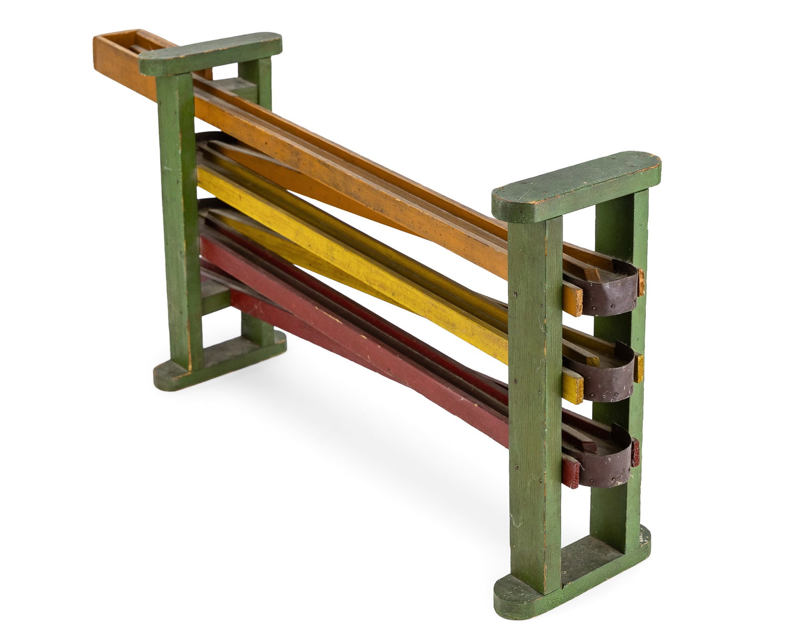 Early 20th c Painted Marble Run - 3