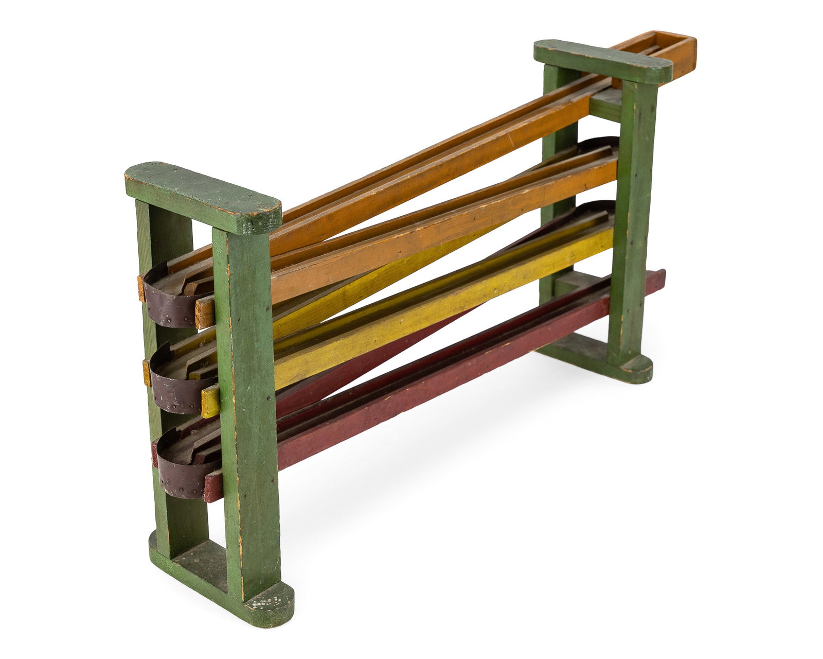Early 20th c Painted Marble Run - 4