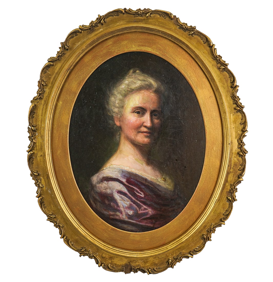 Carnig Eksergian (Armenian/AM 1855-1931) Portrait of a girl with Accordion: Carnig Eksergian (Armenian/American 1855/1931) Portrait of a lady oil on canvas 24 x 20" as framed. Descending in the artist's family