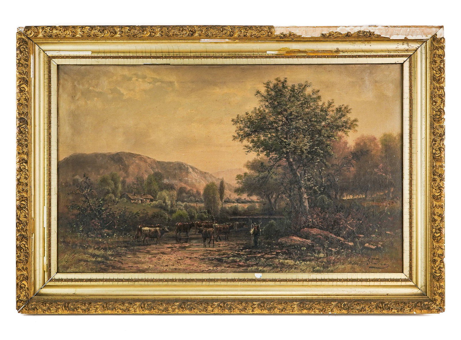 19th c Genre scene of Cattle (1 of 5)