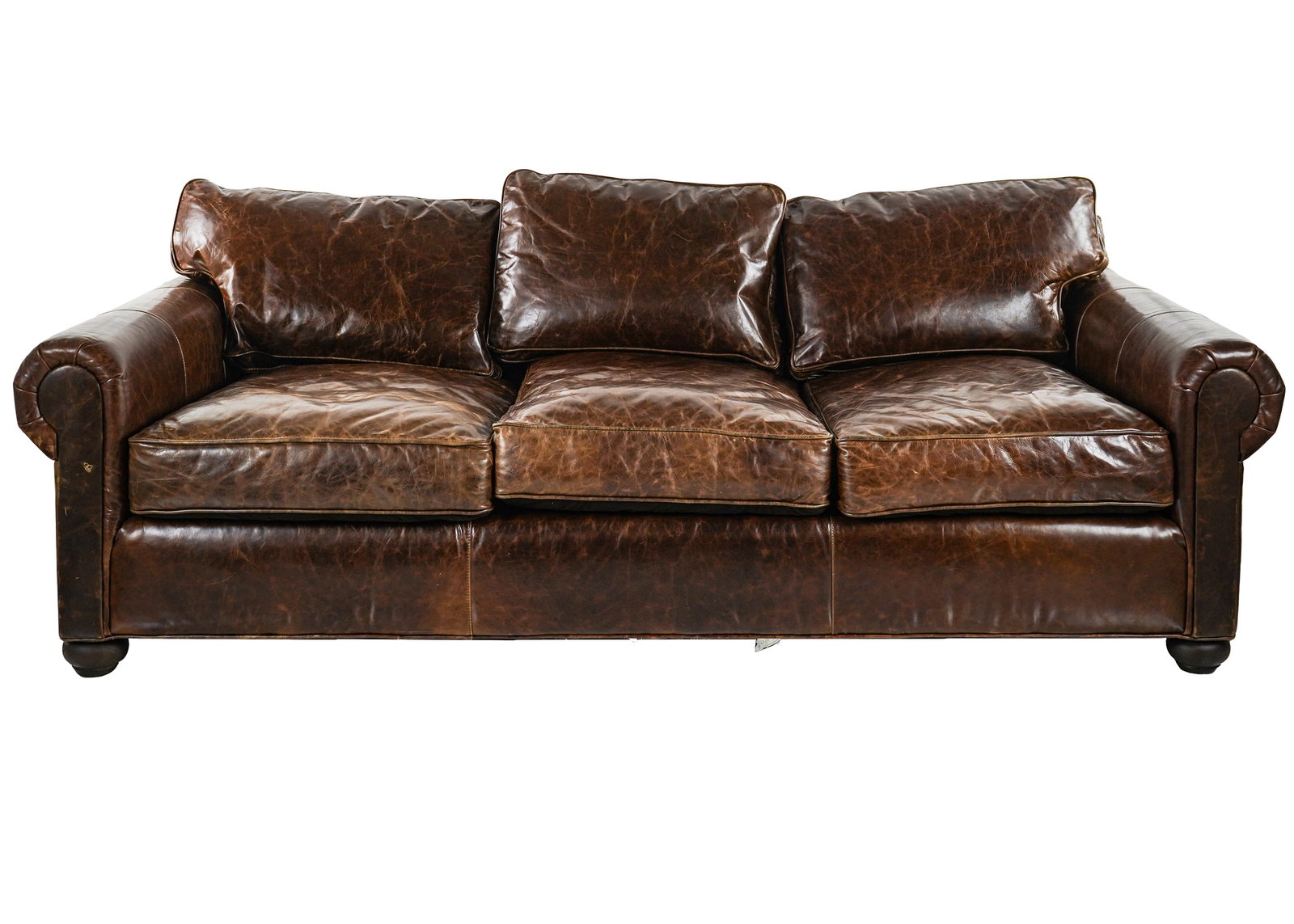 Restoration Hardware Leather Sofa (1 of 4)