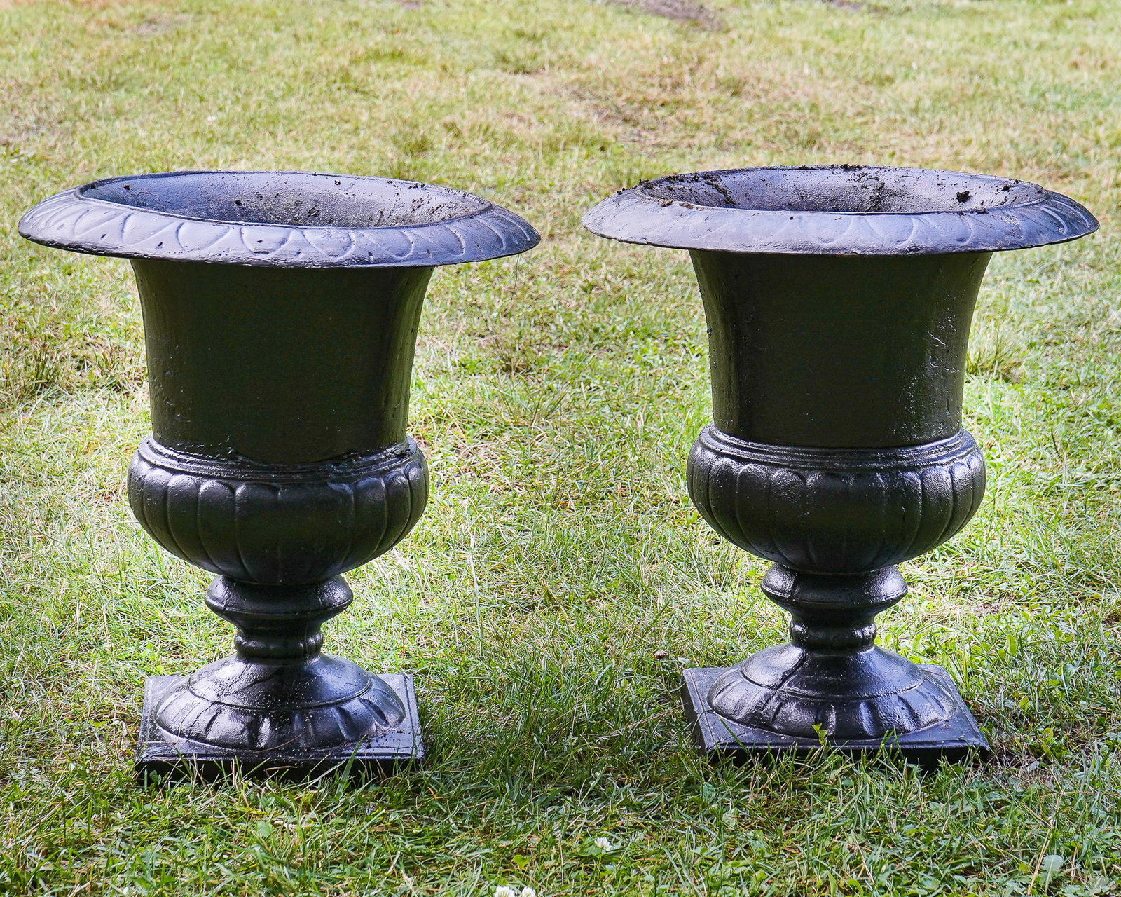 Pair of 19th c Cast Iron Planters (1 of 5)
