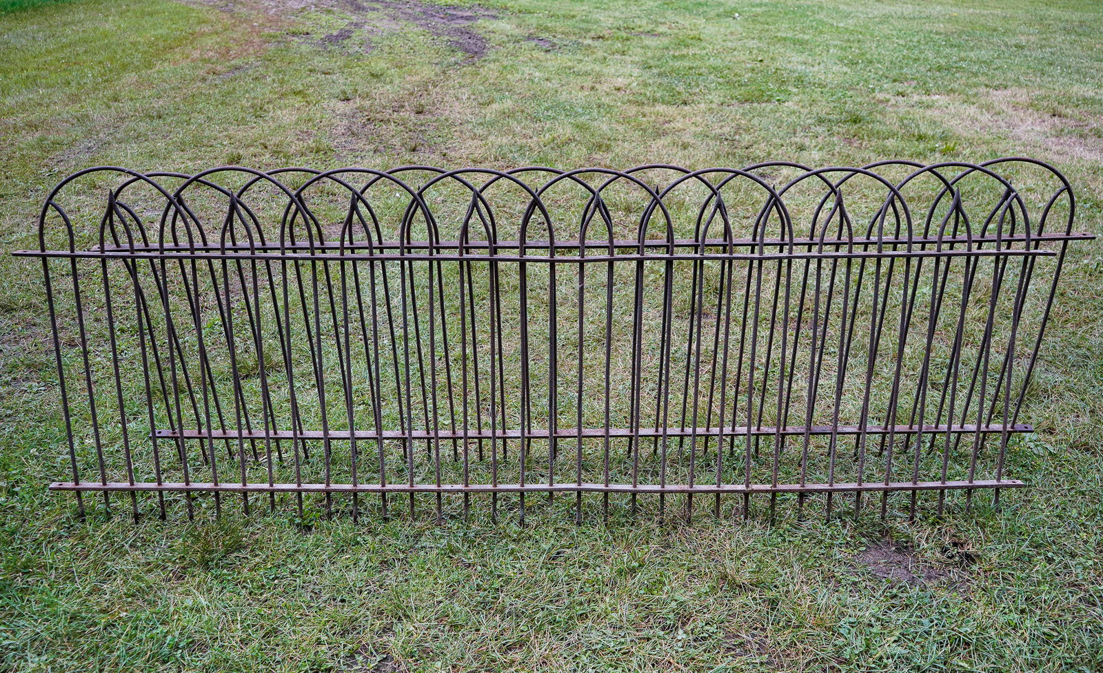 Two 20th c Iron Fence Sections (1 of 4)
