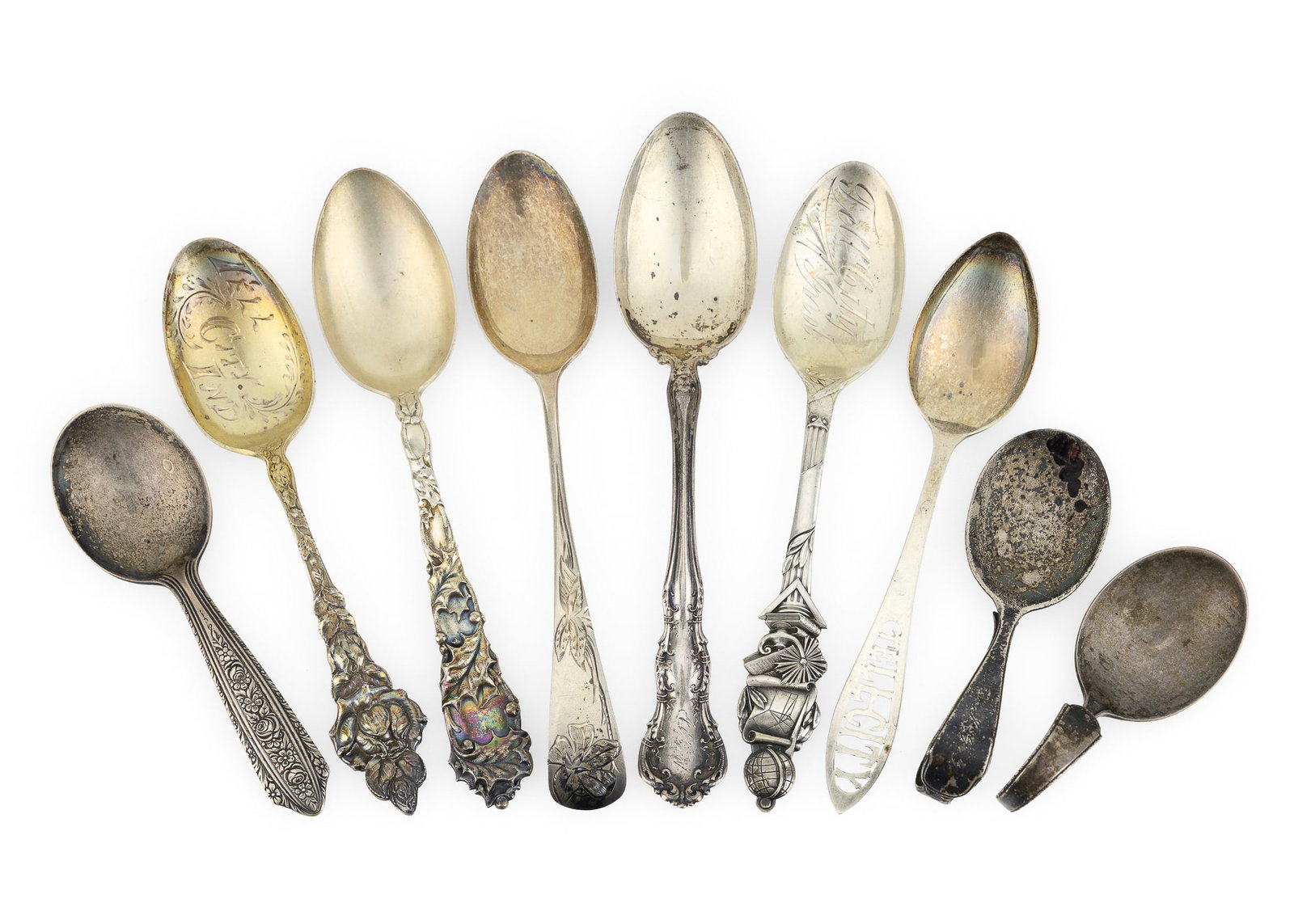 9 Assorted Sterling Silver Spoons (1 of 1)