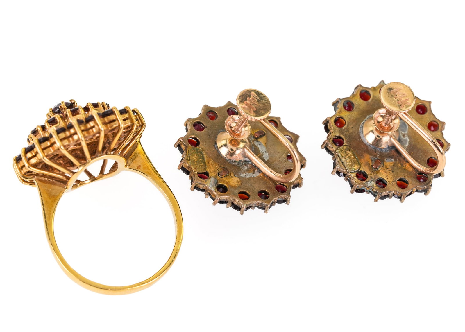 Garnet Ring & Earrings - 5