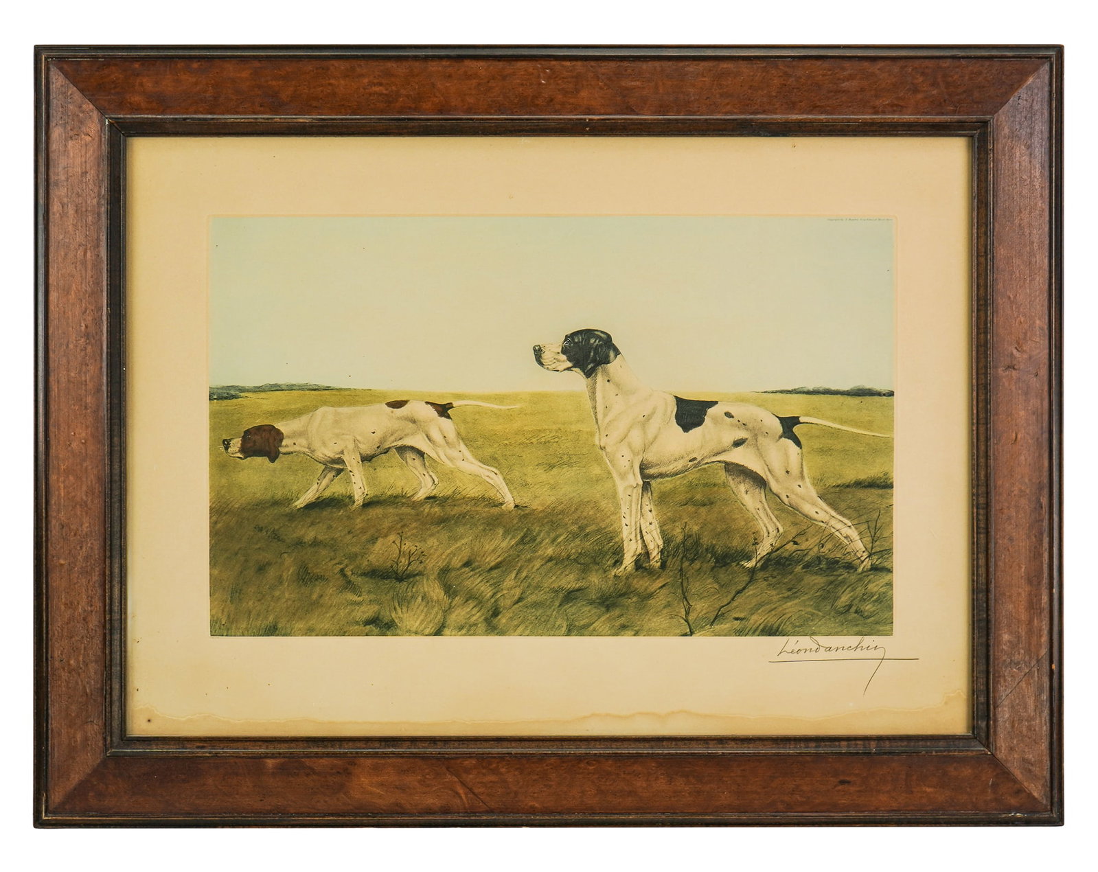 Leon Danchin (FR 1887-1938) Pointers on Point (1 of 5)