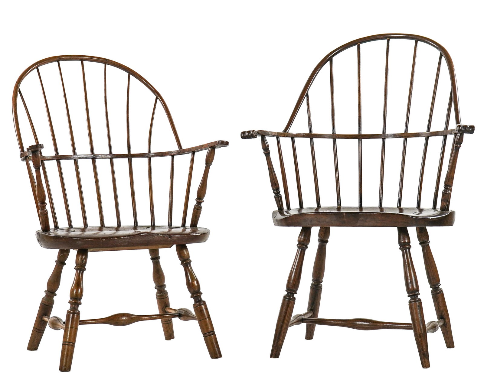 Two 18th c Barrel back Windsor Chairs (1 of 4)