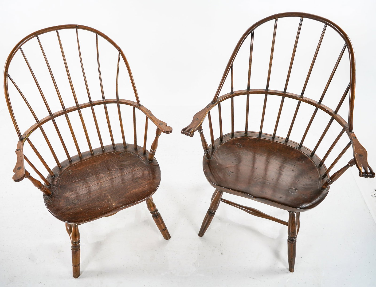 Two 18th c Barrel back Windsor Chairs - 2