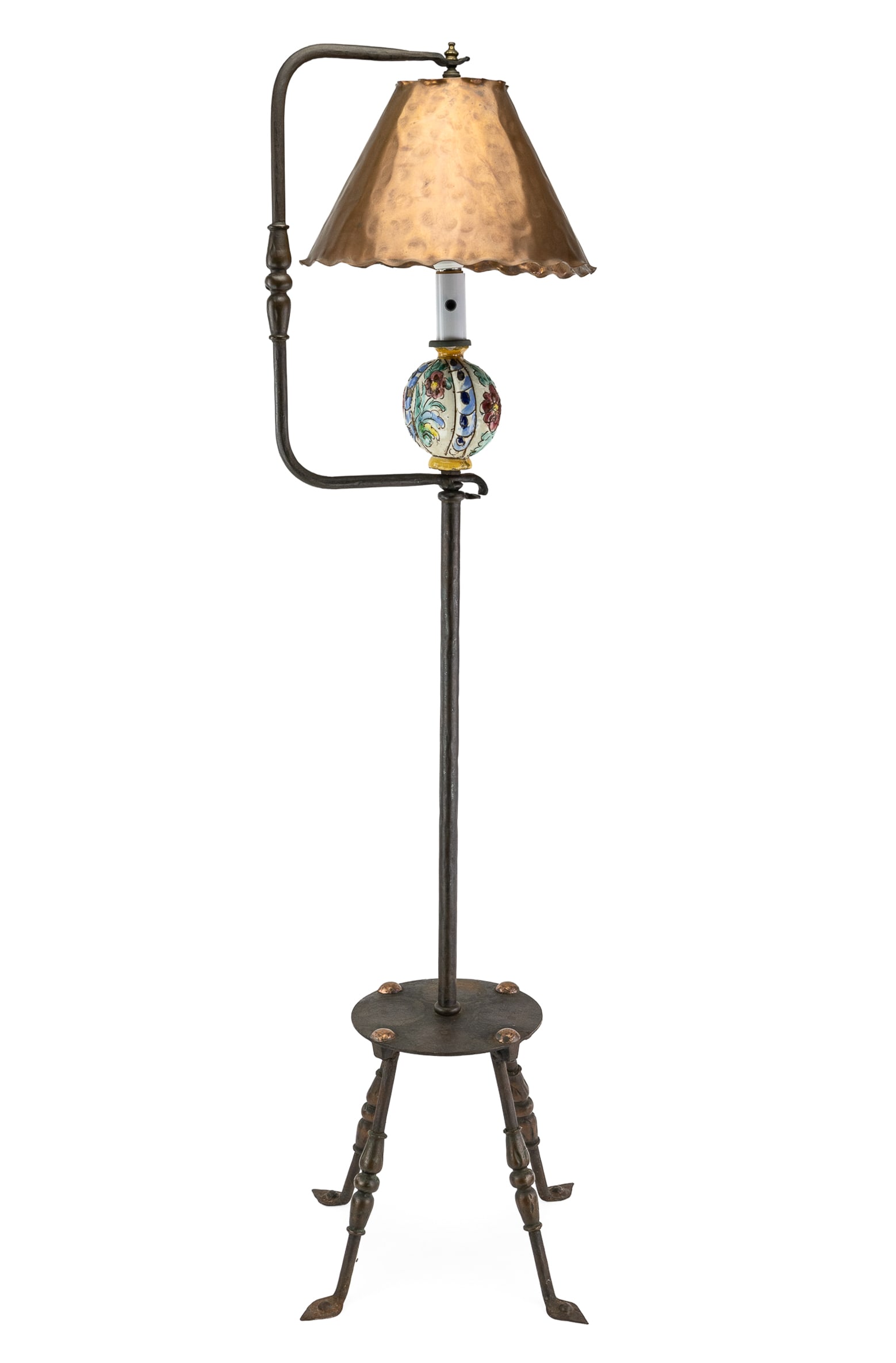 Arts & Crafts Copper & Iron Floor Lamp (1 of 1)