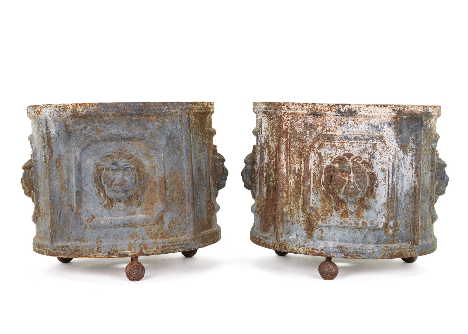 Pair Cast Iron Victorian Planters (1 of 1)