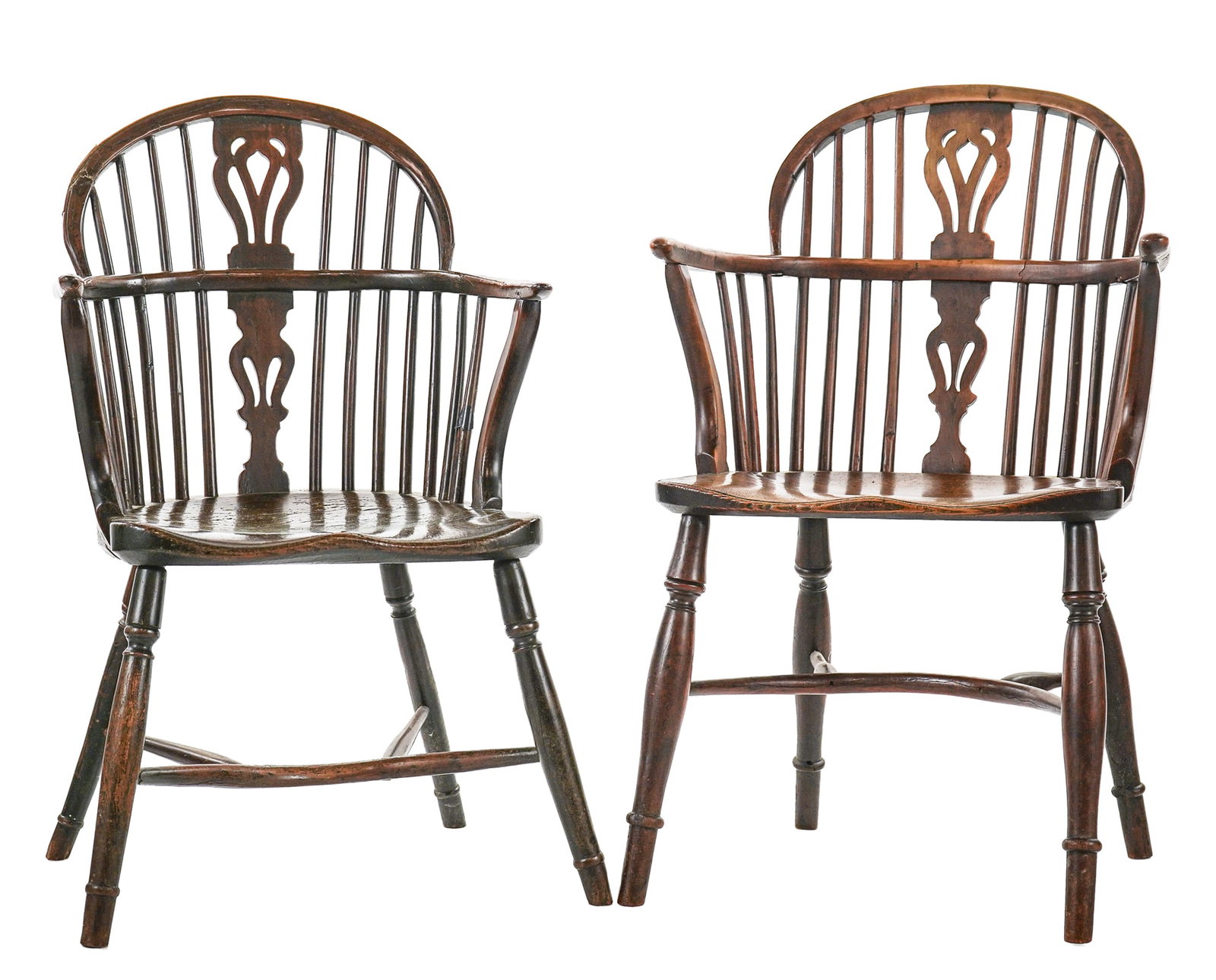 Pair 18th c English Windsor Arm Chairs (1 of 5)
