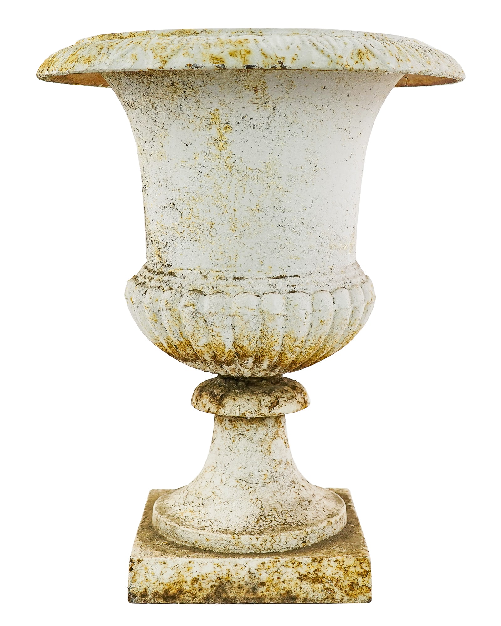 Small Cast Iron Garden Urn: Small Cast iron garden urn, top diameter 15", ht 19"