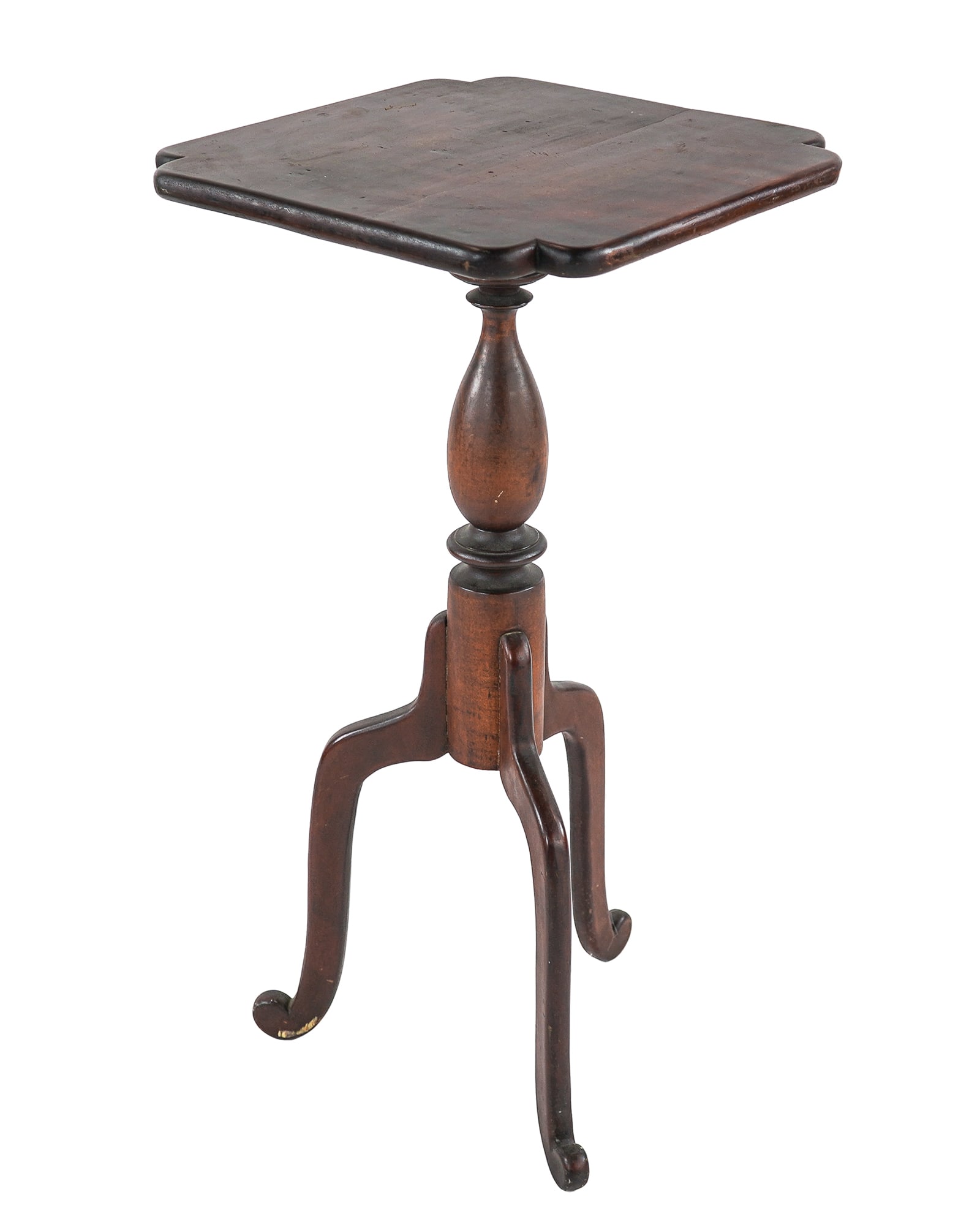 Unusual 19th c Irish Mahogany Candle Stand (1 of 1)