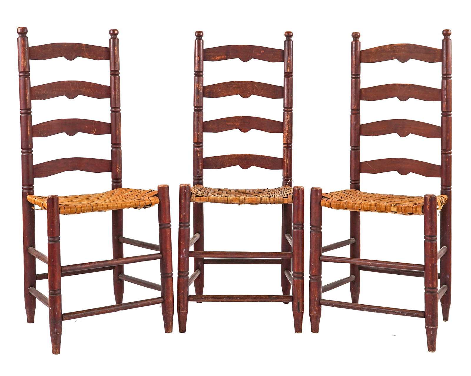 Six 19th c Ladderback chairs - 2