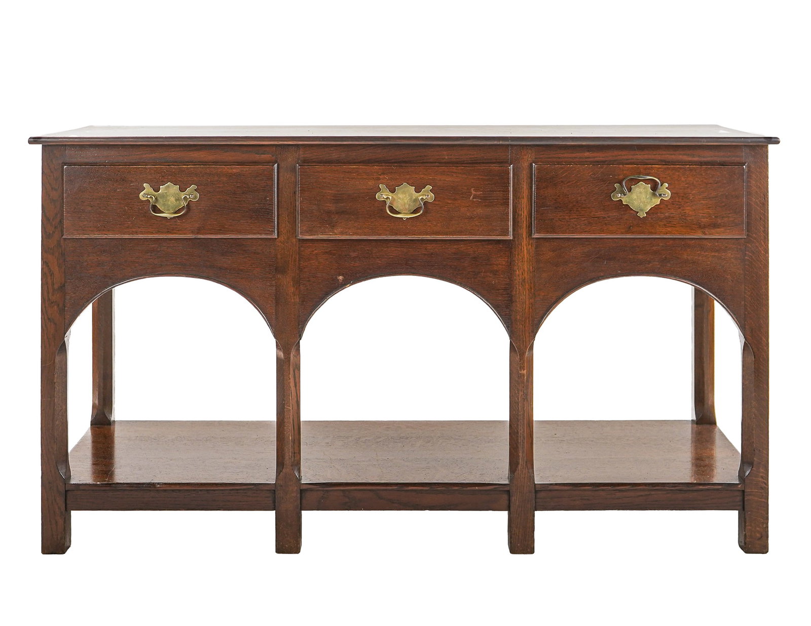 English Oak Huntboard: English Oak Huntboard with arched front-31 x 54 x 18"