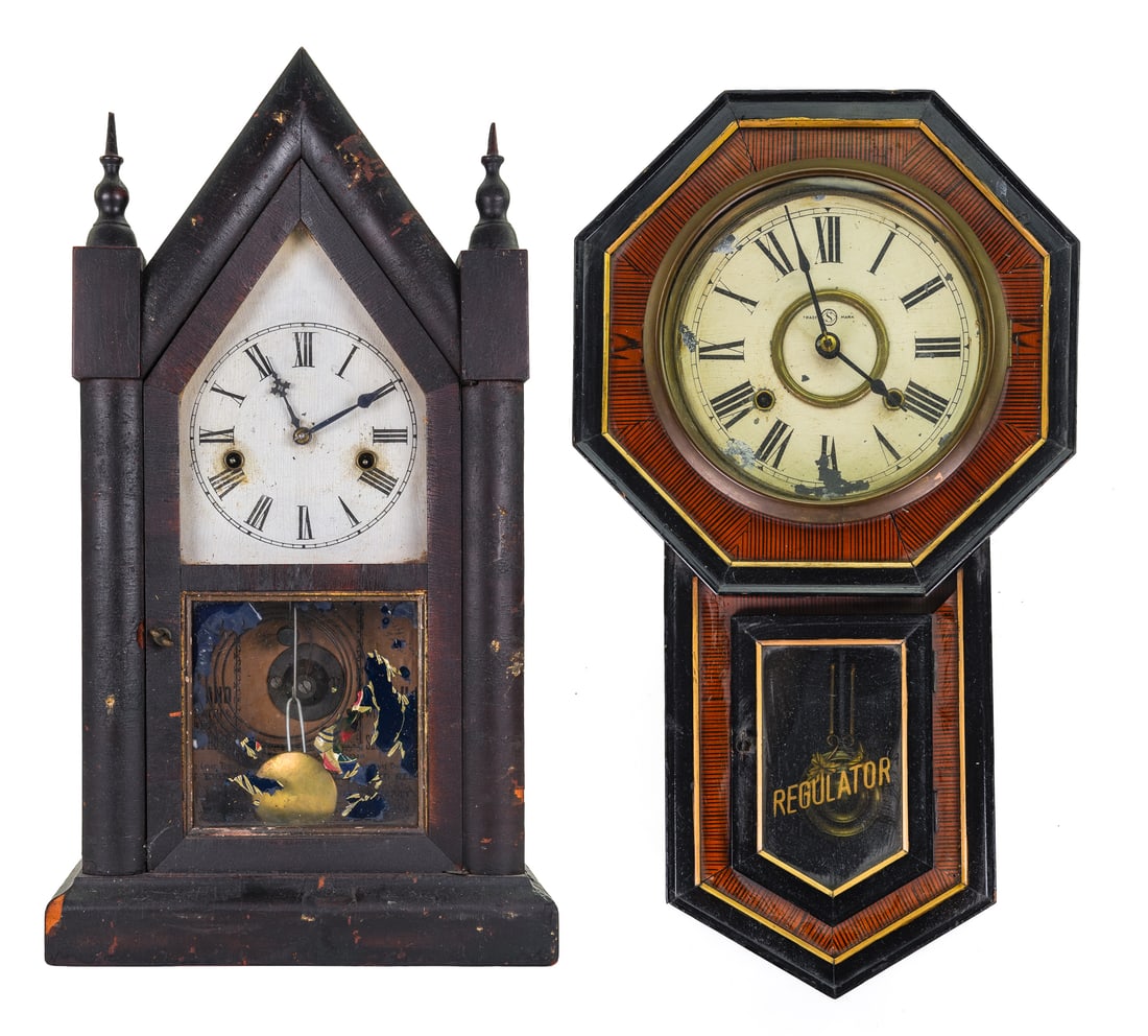 Octagonal Regulator, Steeple Clock (1 of 3)