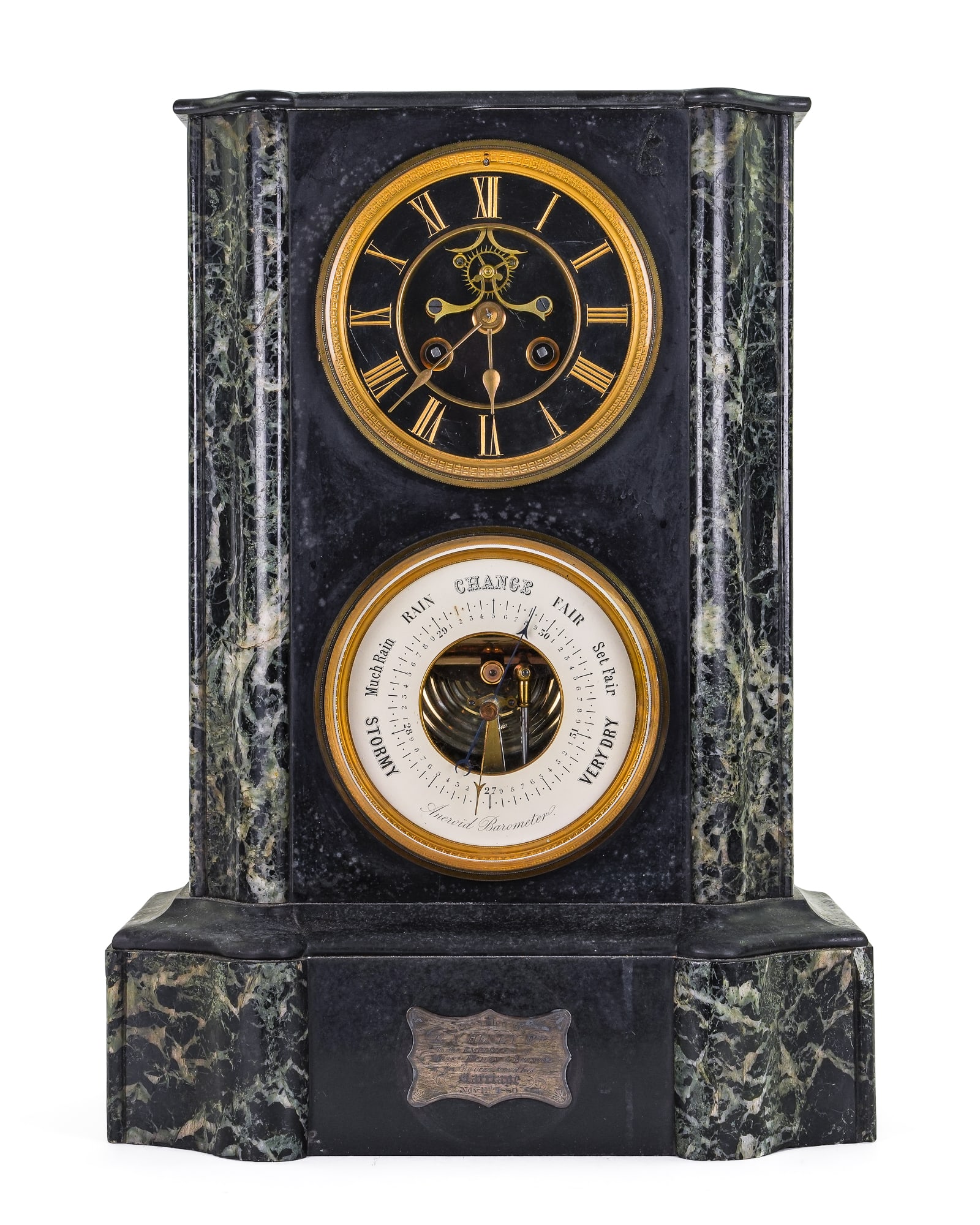 19th c French Mantel Clock/Barometer (1 of 1)