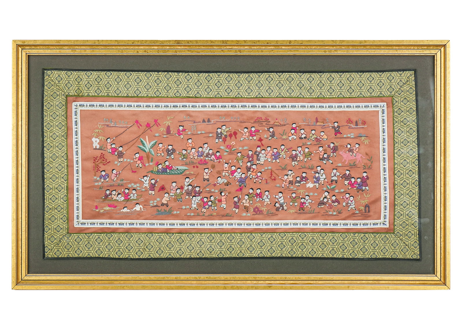 Two Chinese Silk Needlepoint panels - 2