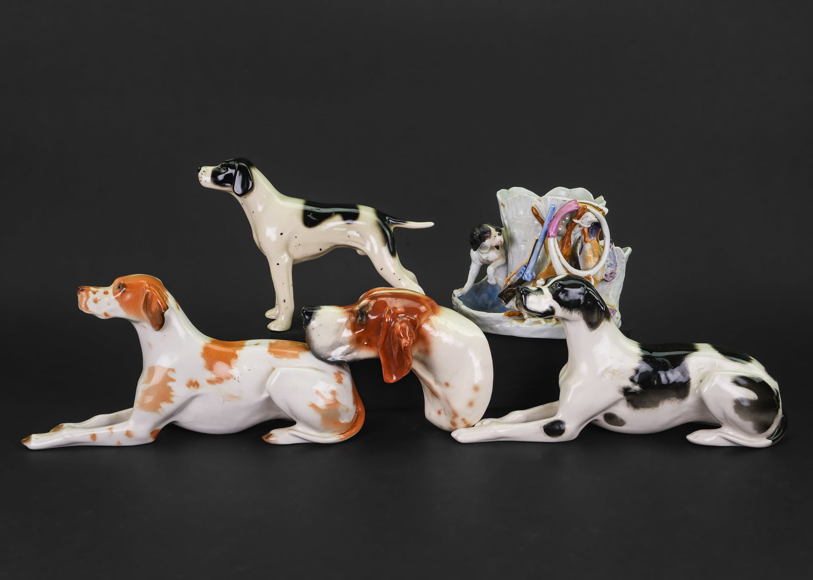 Porcelain Pointer Dog Figures (1 of 1)