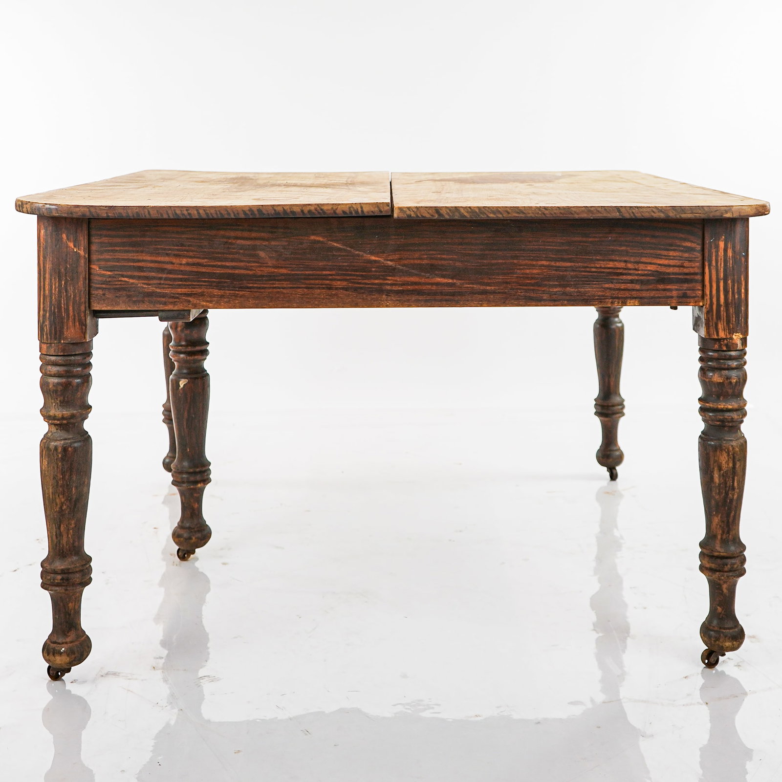 Grain Painted Farm Extension Table. - 6