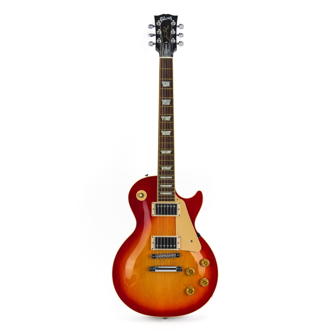 1998 Gibson Les Paul in New condition.: 1998 Gibson Les Paul Standard in Cherry burst, In new condition, with Original hard shell case lined in pink satin, with all hang tags. Serial Number 90268305- Plays well with low action. 24.75"