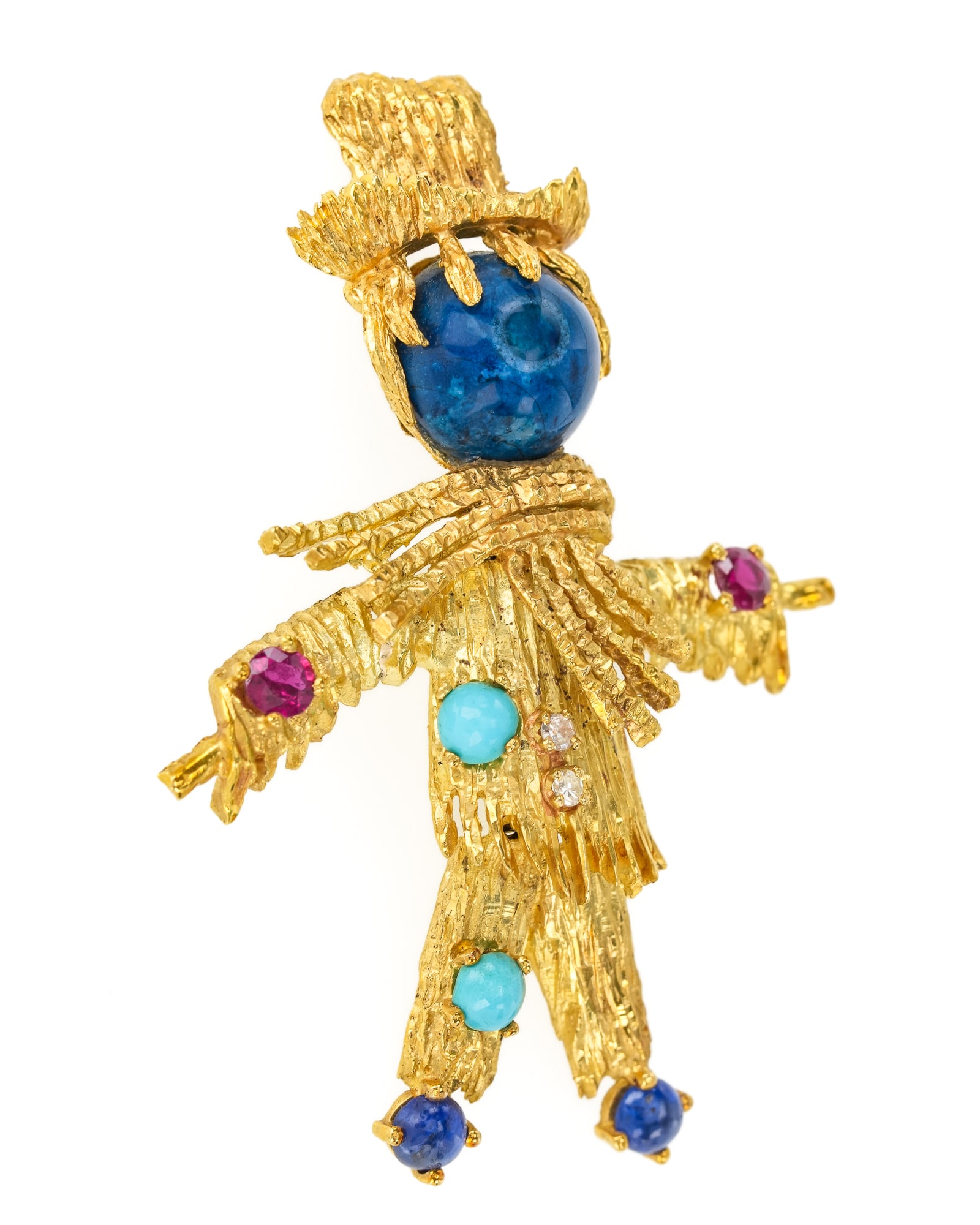 18k Jointed Scarecrow Brooch - 2
