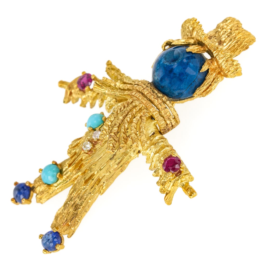18k Jointed Scarecrow Brooch - 3
