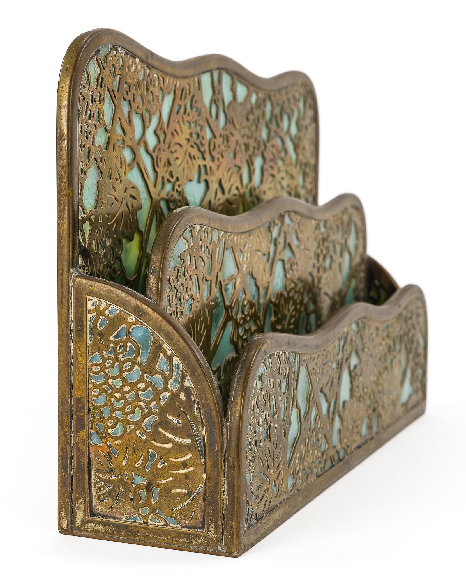 Tiffany Studios Grapevine Letter Rack - 3