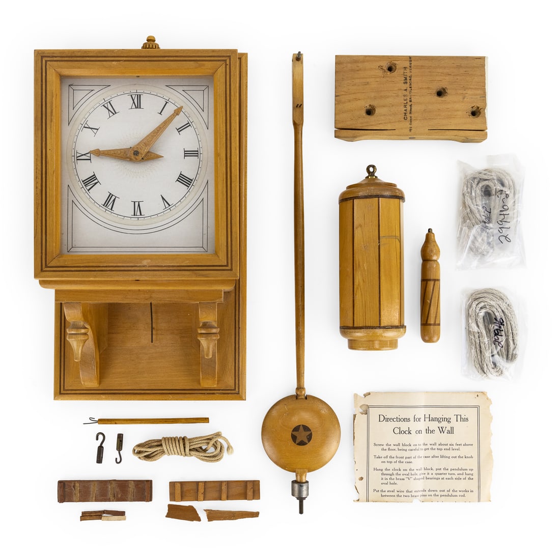Charles Alvah Smith Clock Vermont Clock