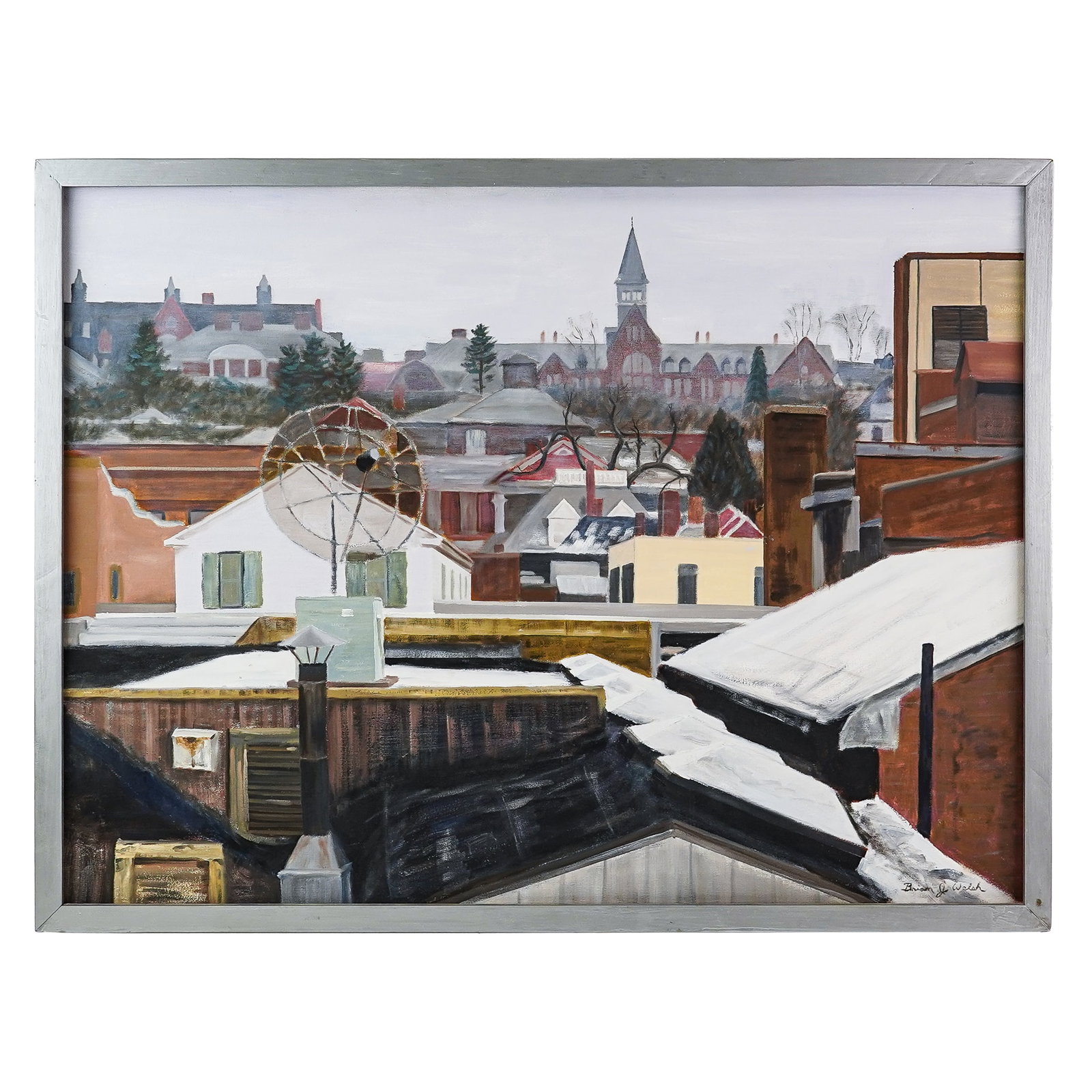 Brian J Welsh (VT 1940-2017) Burlington Rooftops (1 of 5)