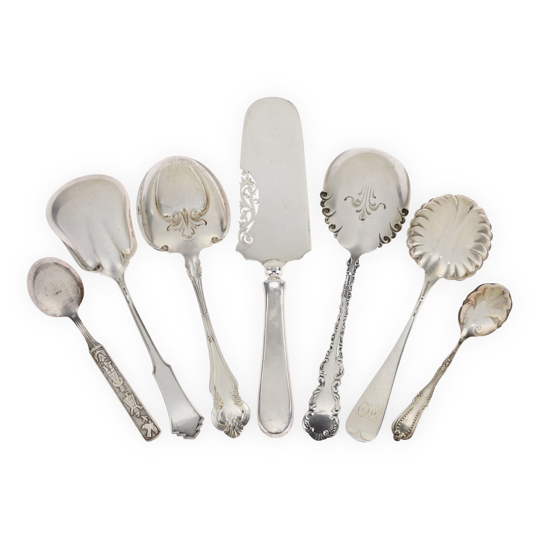 6 pcs. Ornate Sterling Serving Flatware - 2